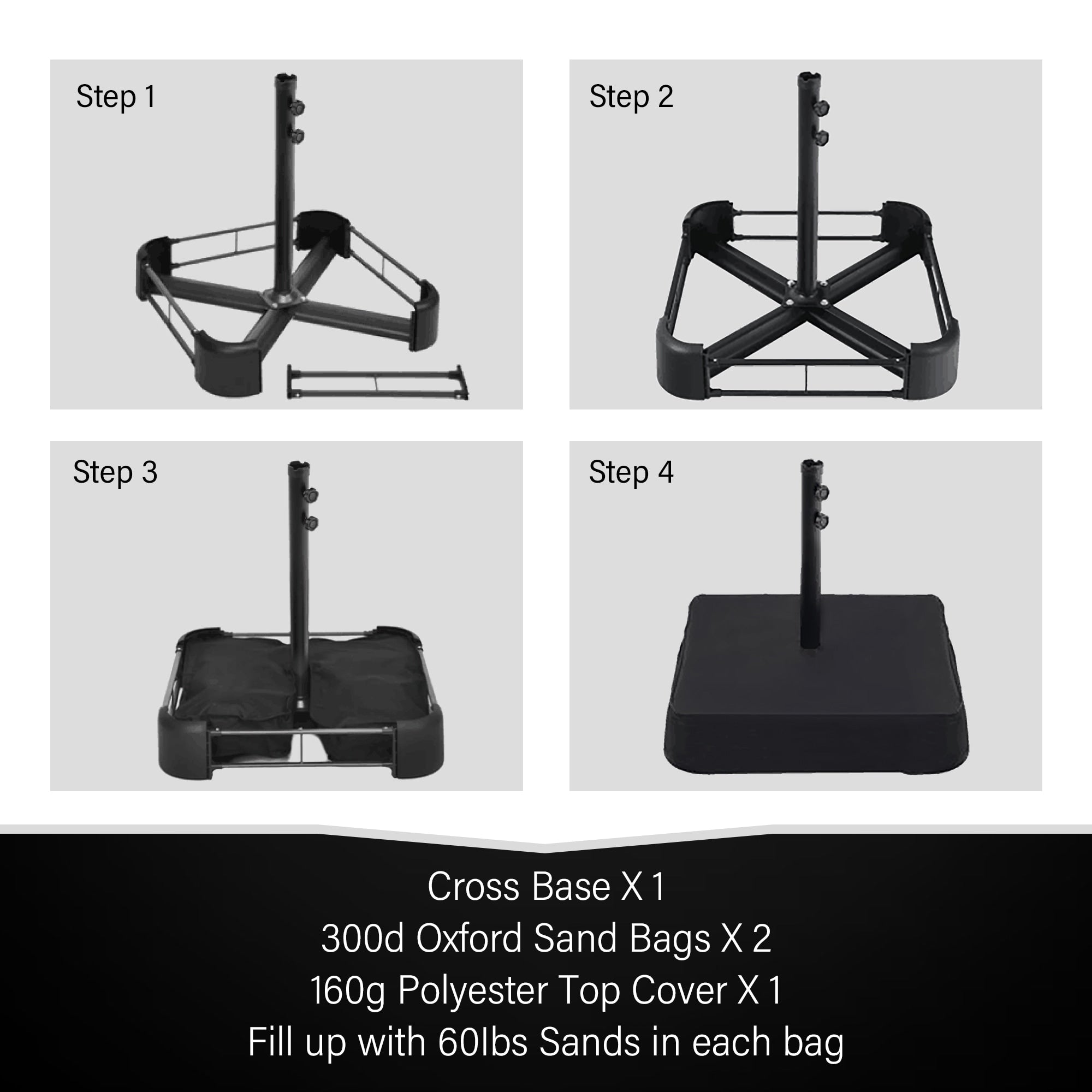 MAISON ARTS 15-foot Rectangular Crank Double-sided Outdoor Market Umbrella Solar LED Lighted Patio Umbrella with Base Included