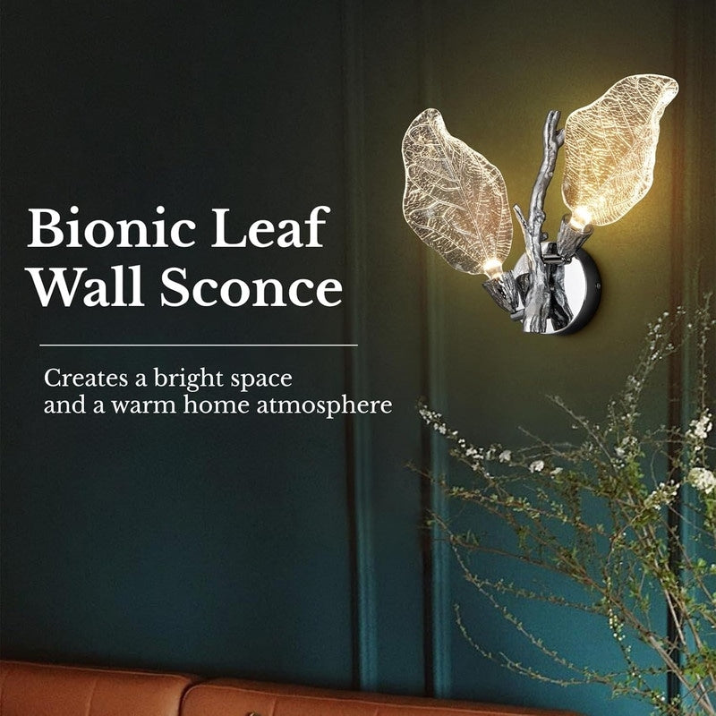 KAYLA 2-Light Bionic Leaf Wall Sconce