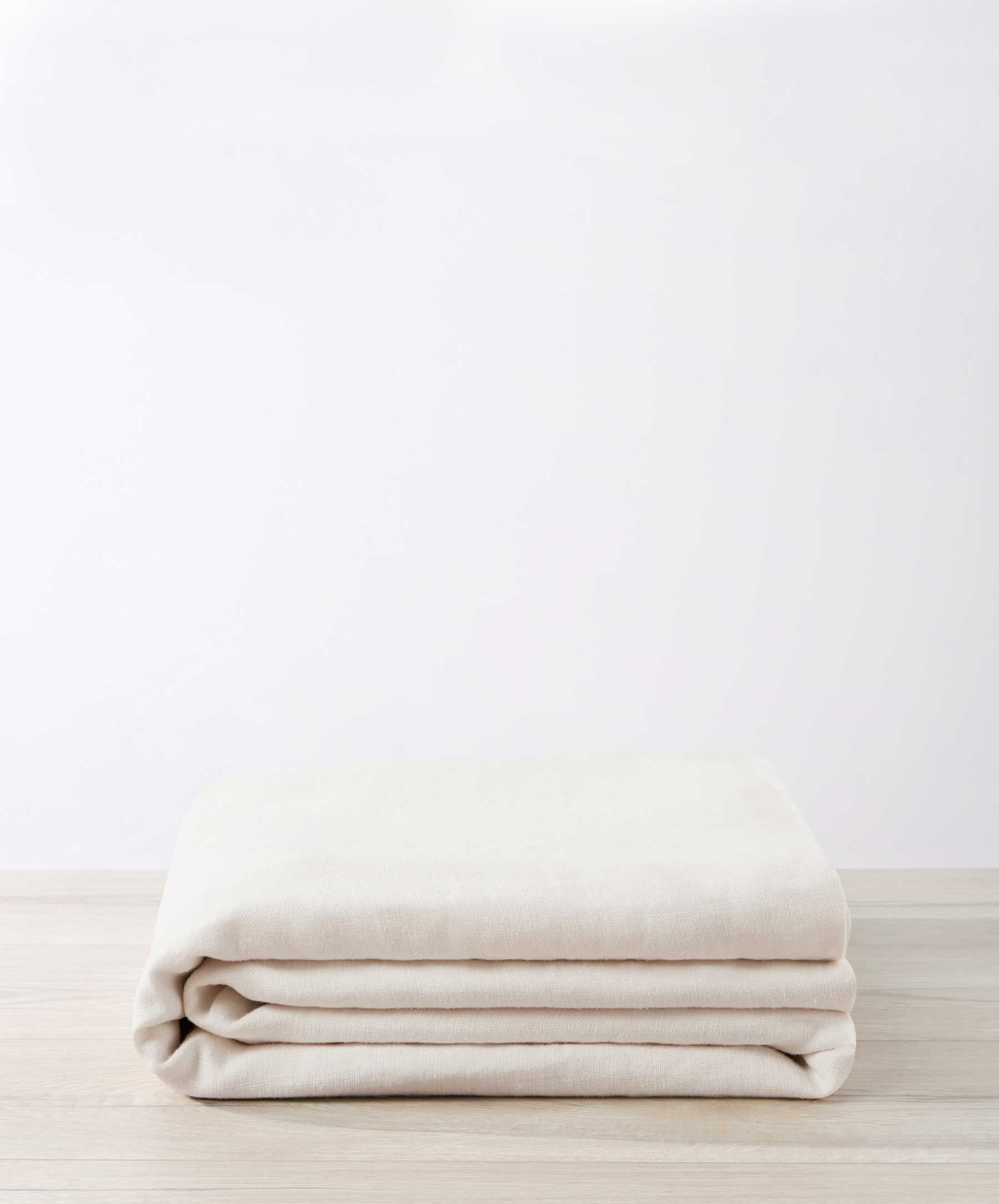 Heavyweight Linen Bedcover - Ivory