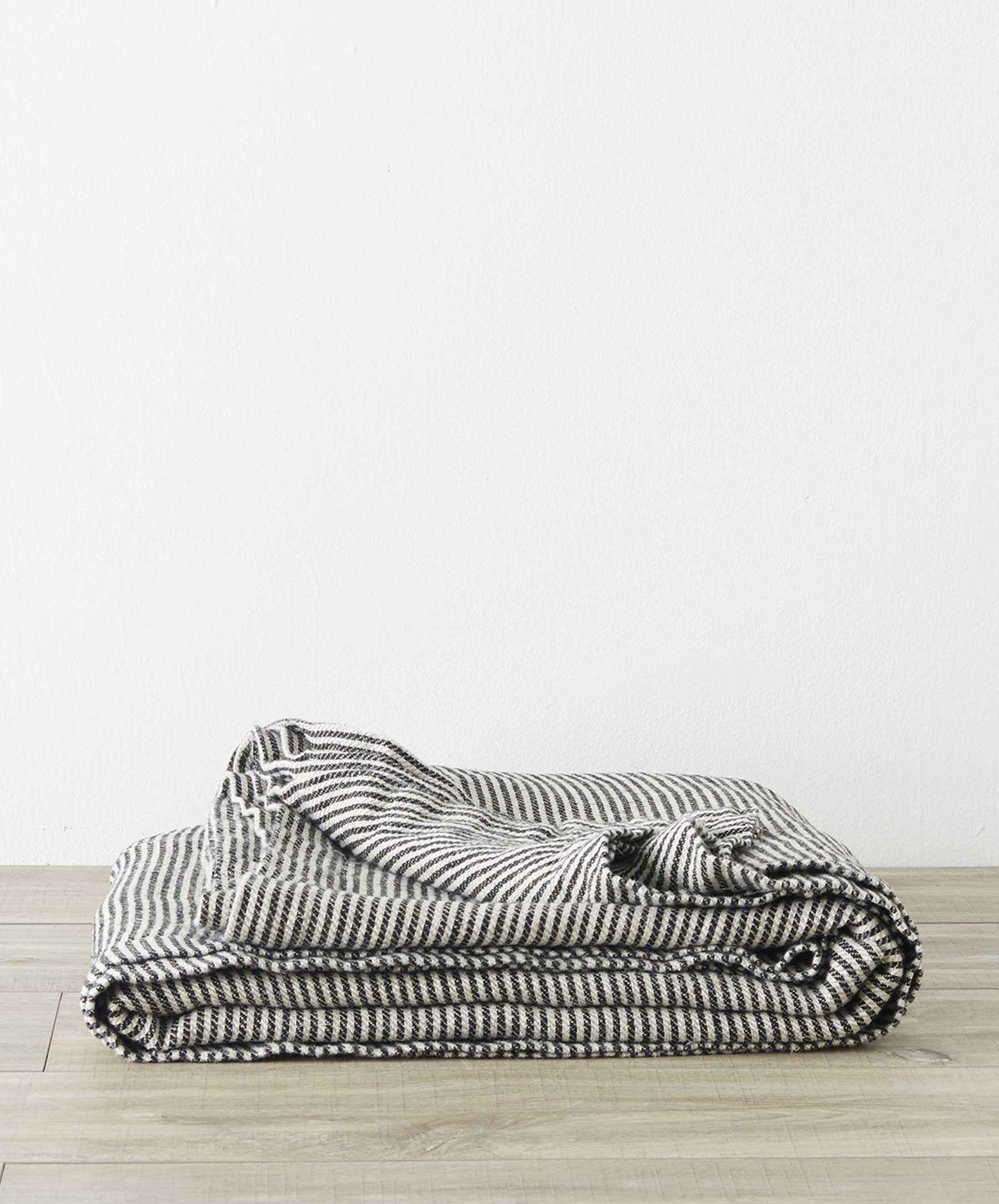 Mira Linen Bedcover - Ellis Stripe