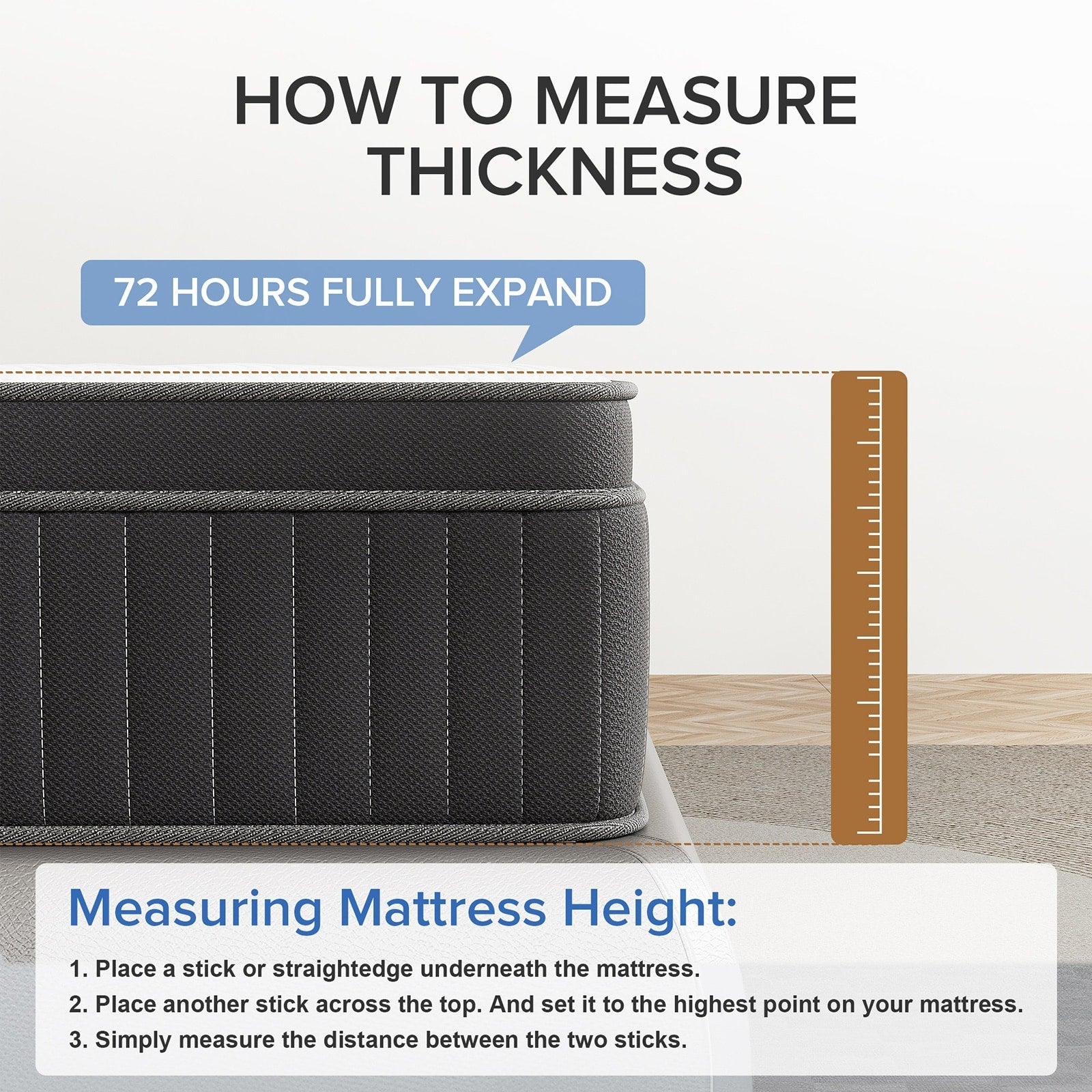 SweDrea 12 in. Plush Gel-infused Memory Foam Hybrid Mattress Cooling and Breathable with CertiPUR-US, SGS and OEKO-TEX