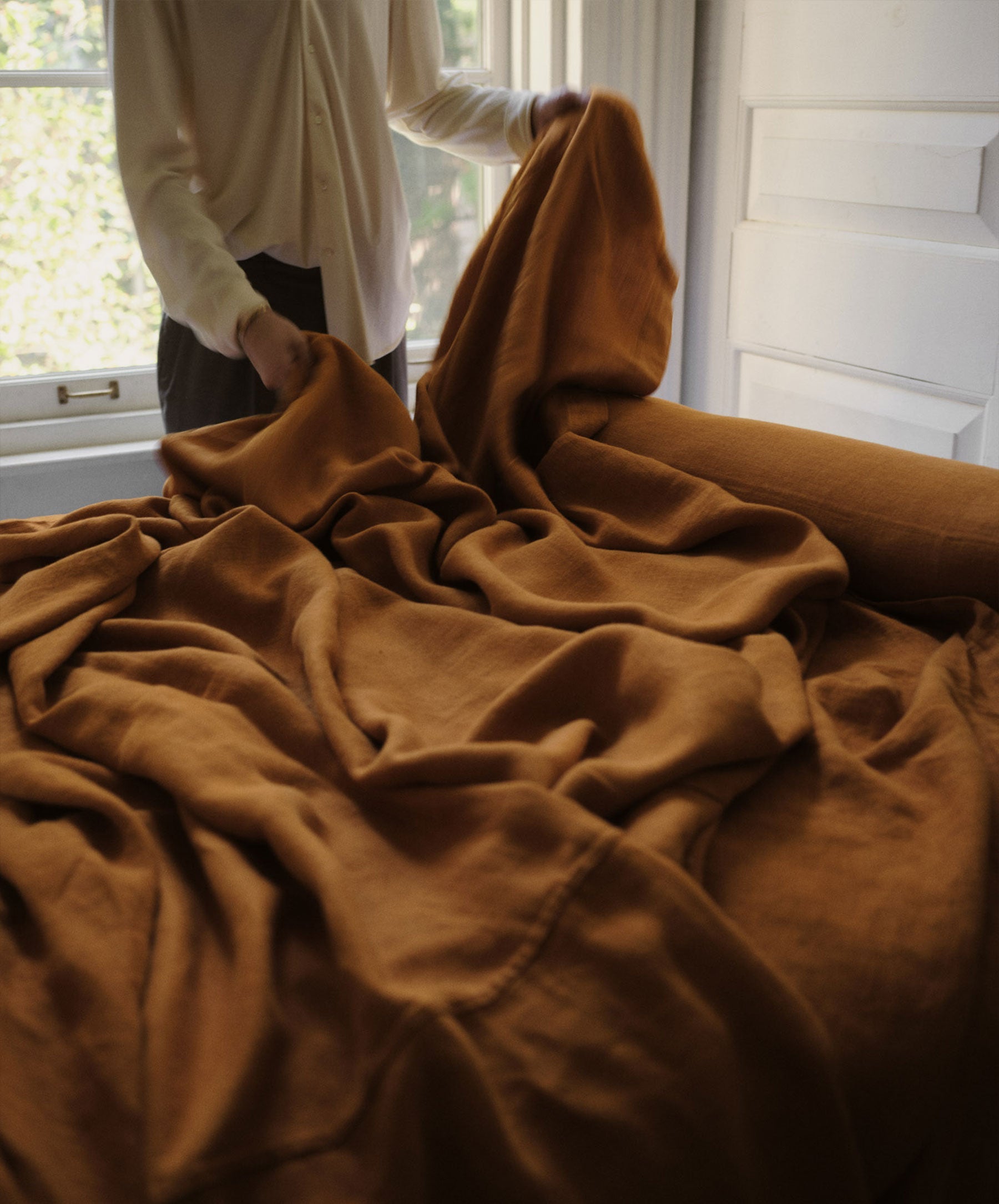 Repose Linen Bedcover - Turmeric