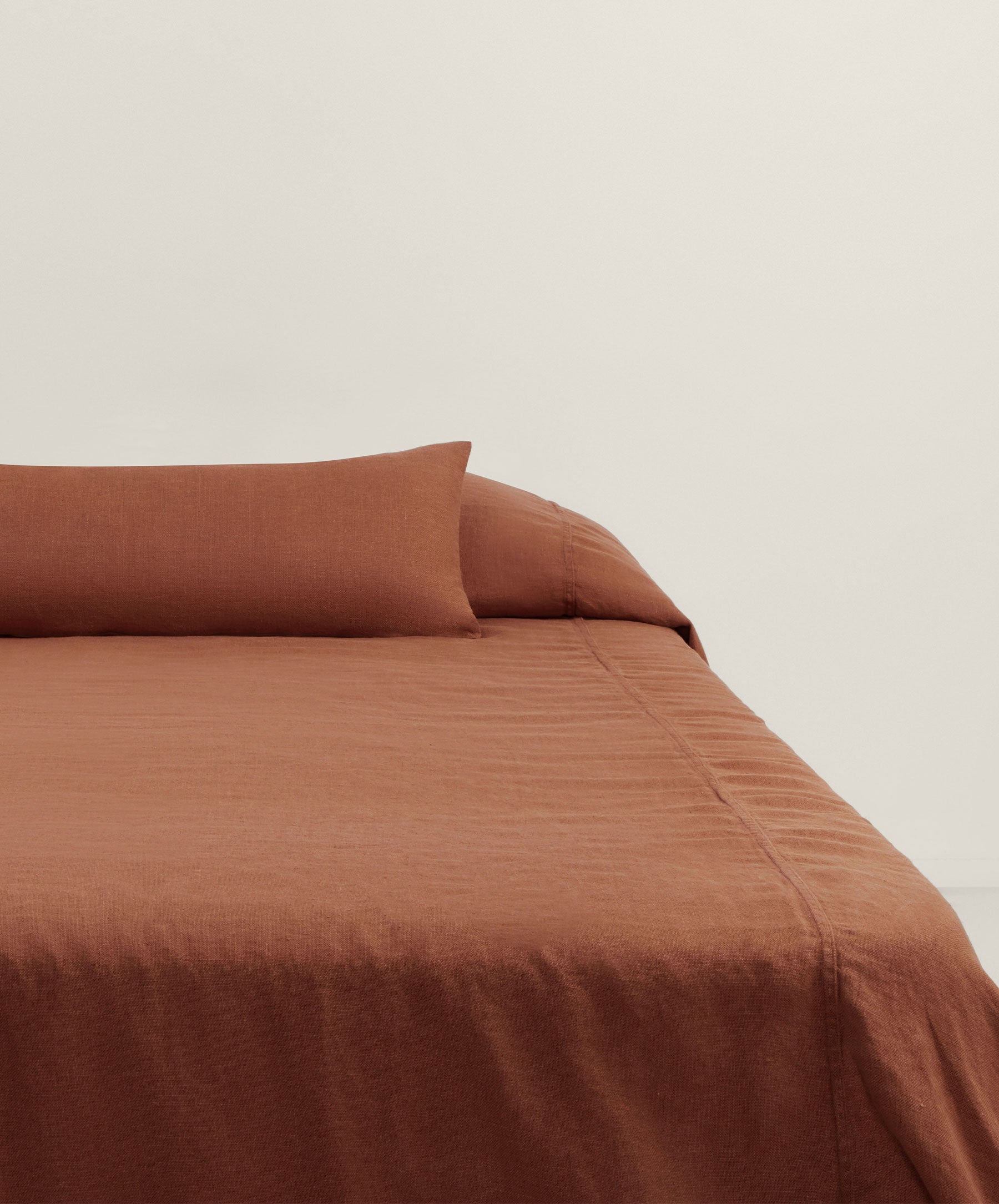 Repose Linen Bedcover - Cinnabar