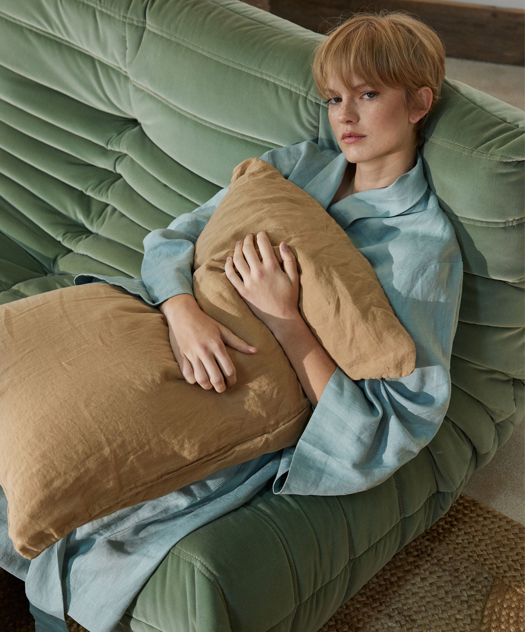 Set of 2 Linen Pillowcases - Sand