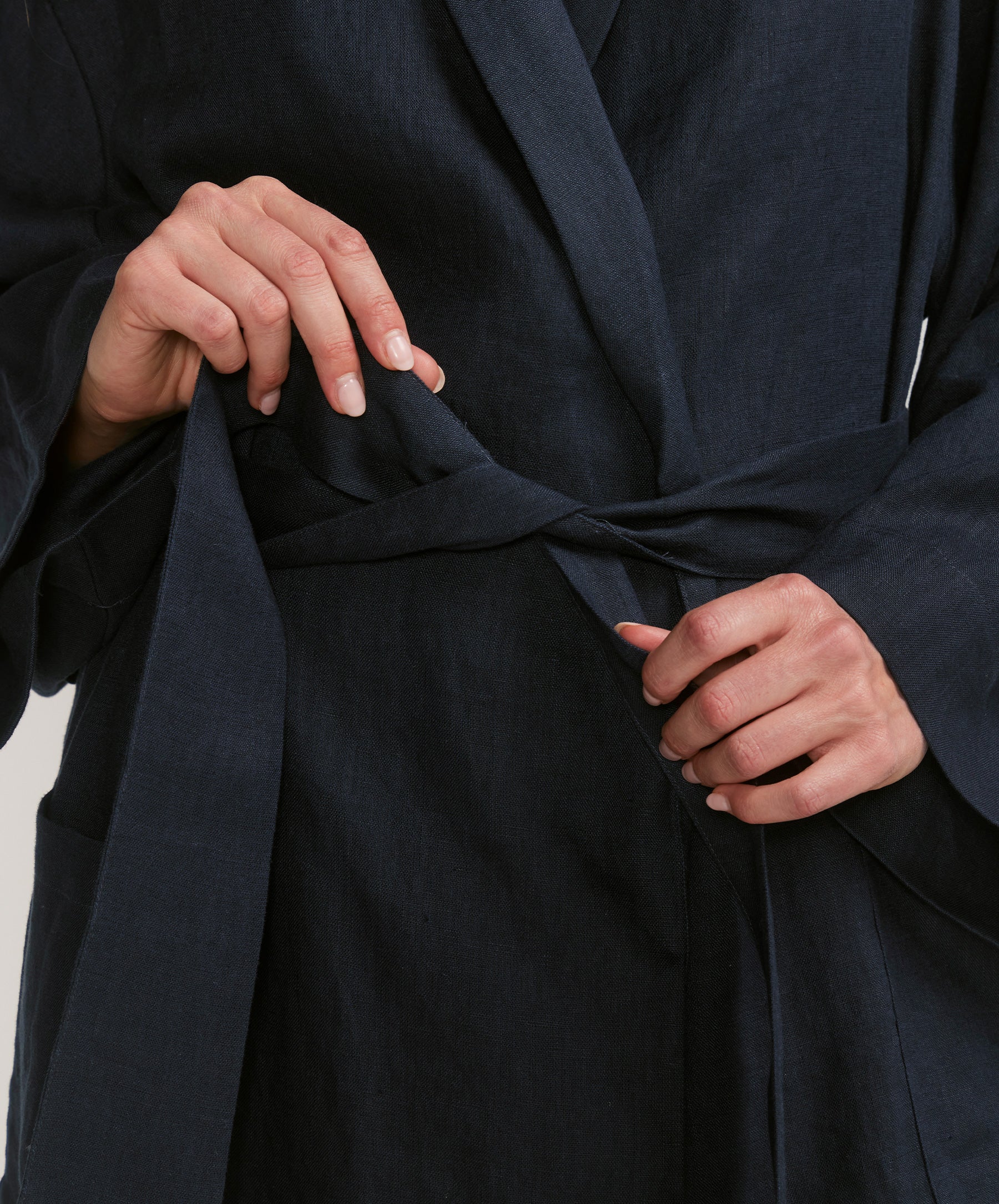 Linen Robe - Ink