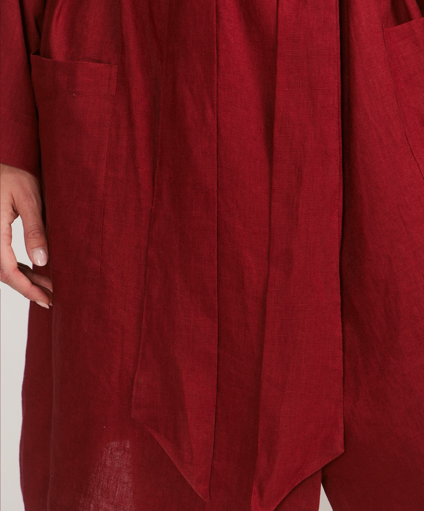 Linen Robe - Rouge