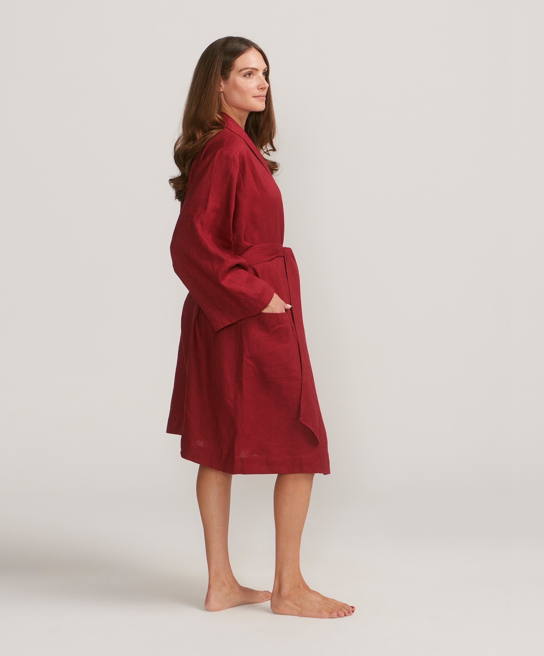 Linen Robe - Rouge