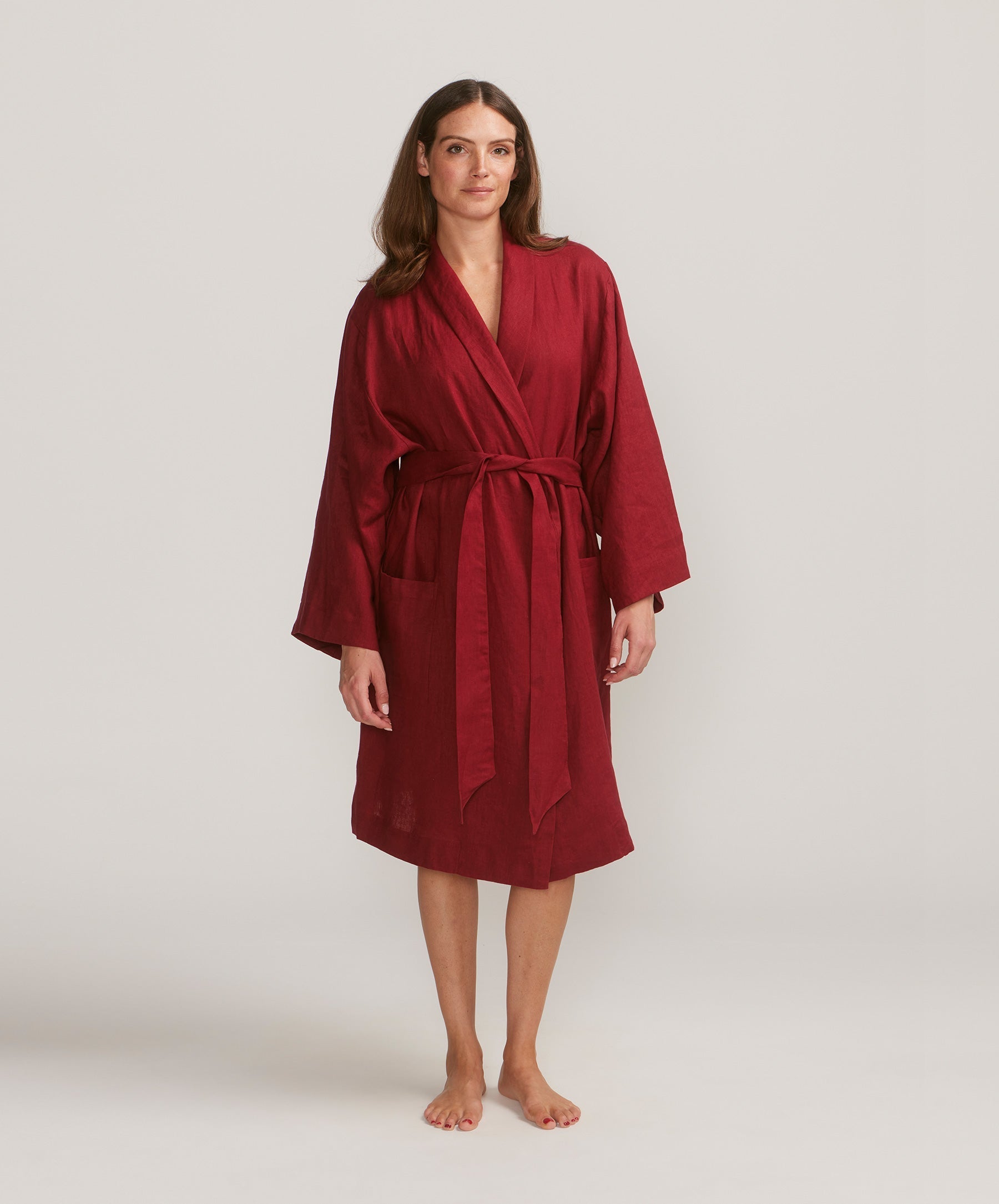 Linen Robe - Rouge