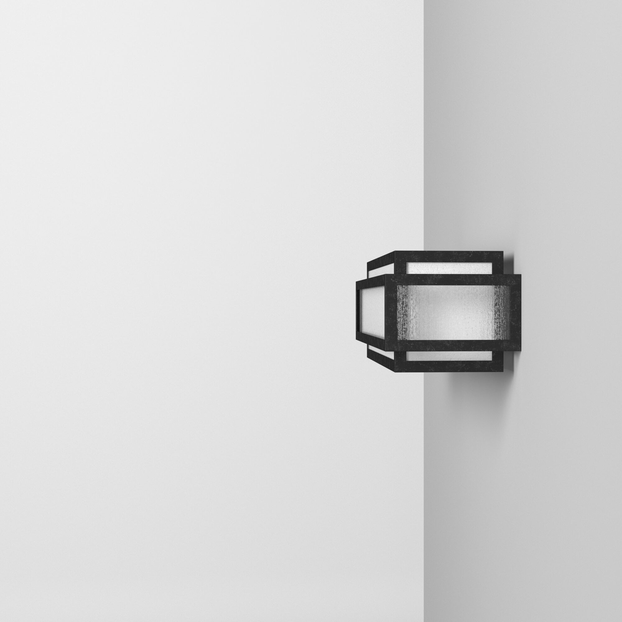 Lavery Camden Square Aged Charcoal & Seeded Glass 3 Light Bath Bar