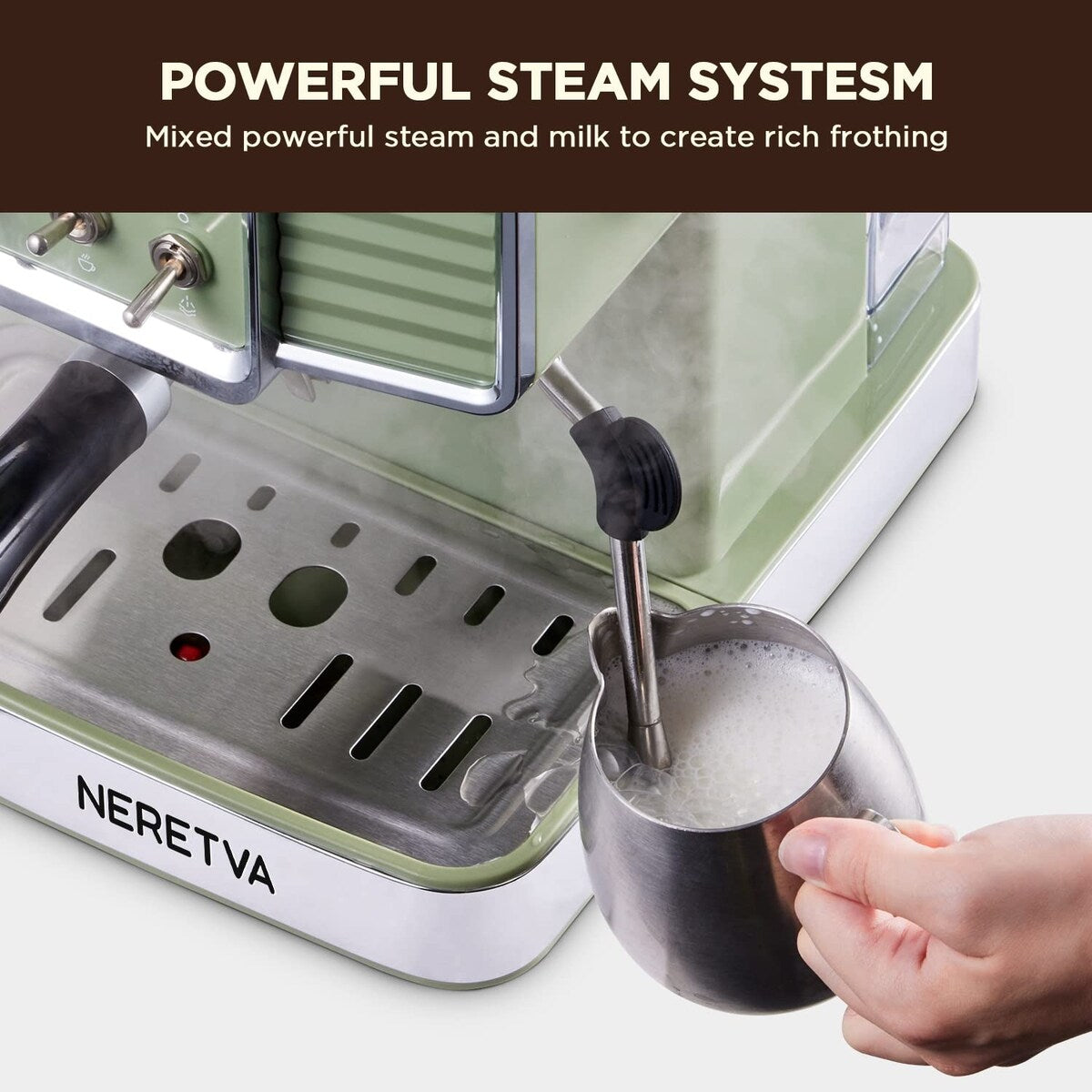 Espresso Coffee Machine with Milk Frother Steam