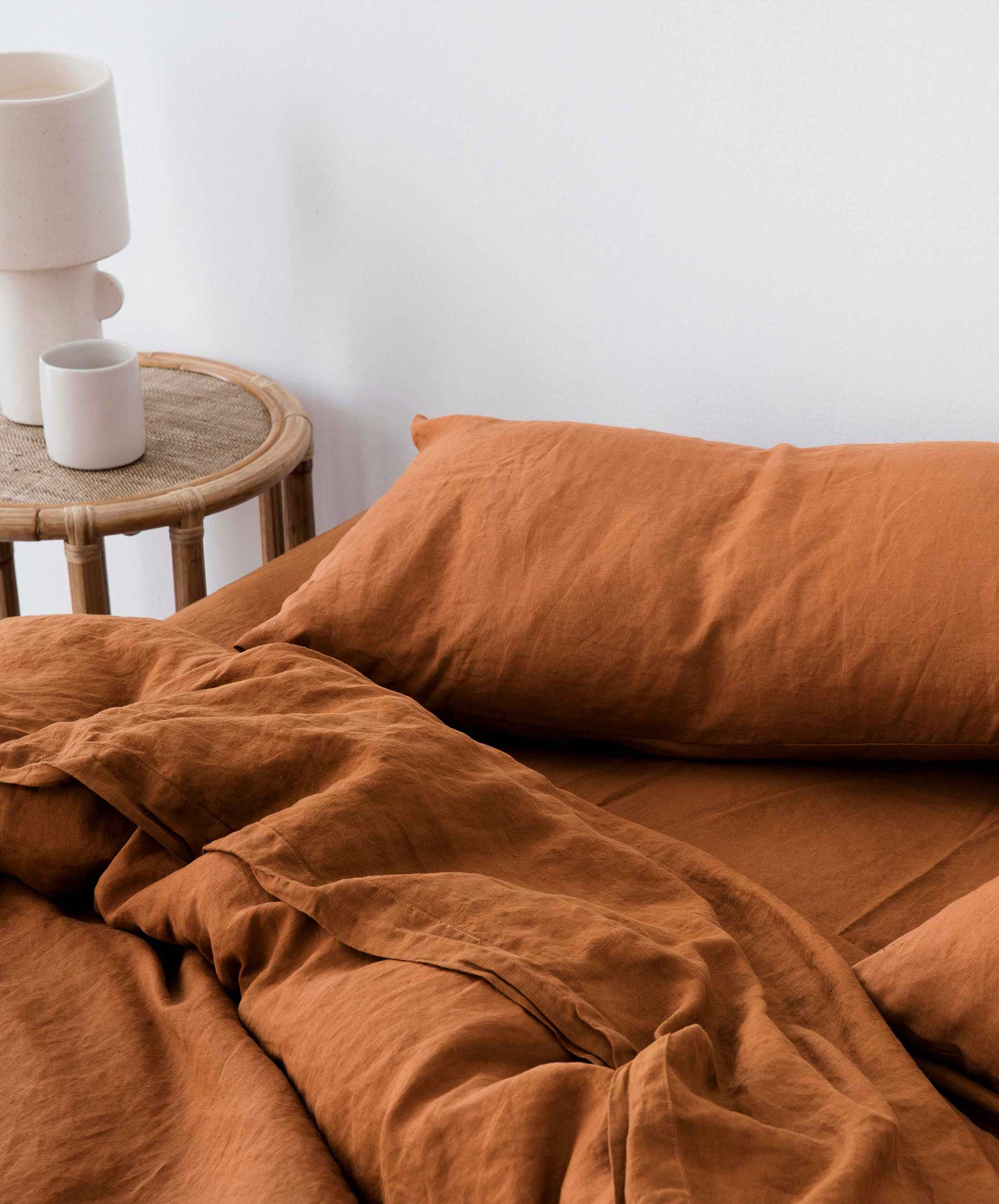 Set of 2 Linen Pillowcases - Cedar