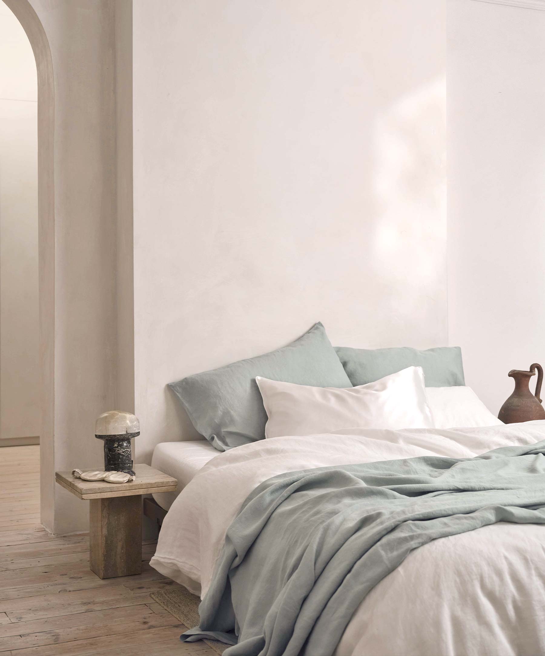 Set of 2 Linen Pillowcases - Sage