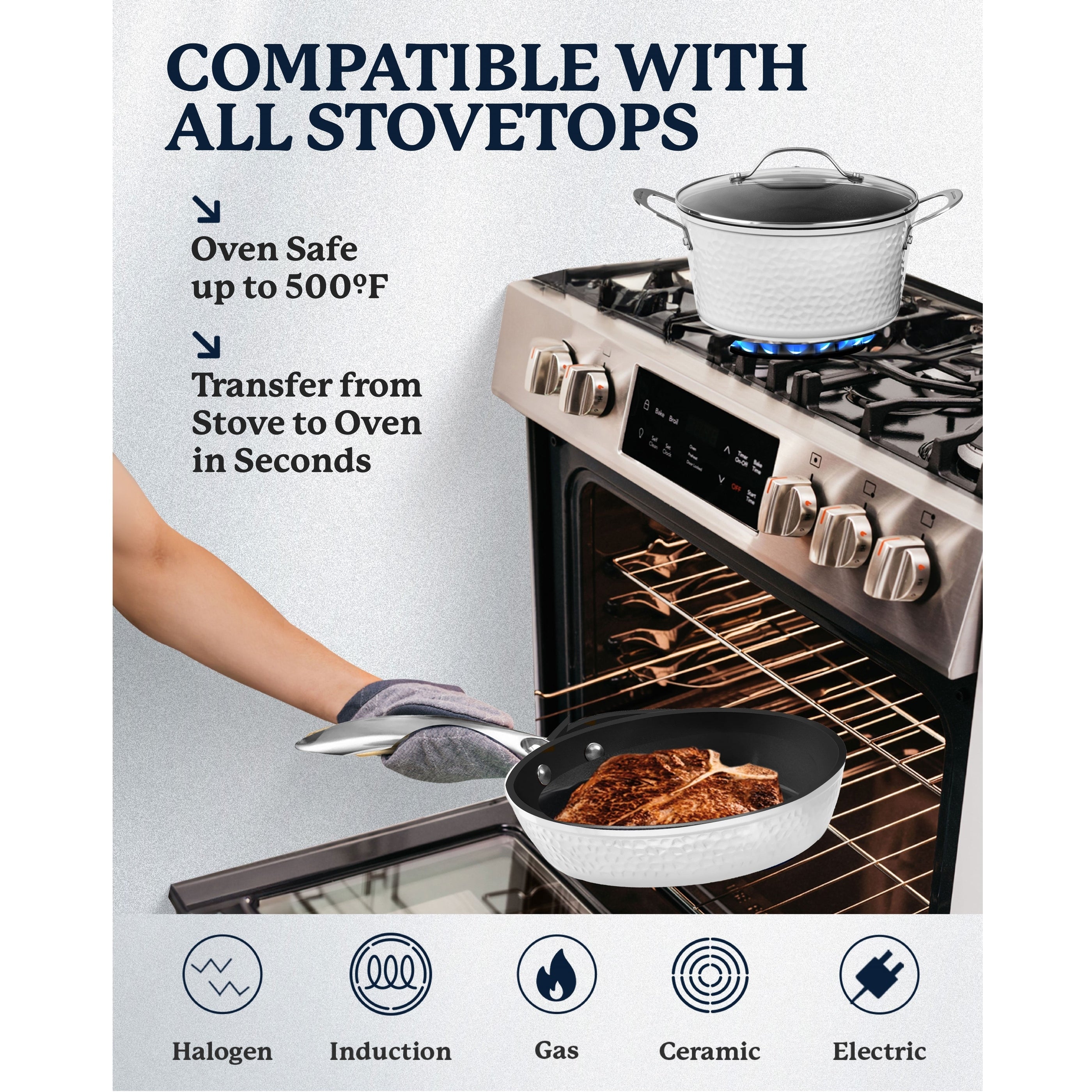 Granitestone Charleston Hammered 15 Piece Nonstick Cookware Set