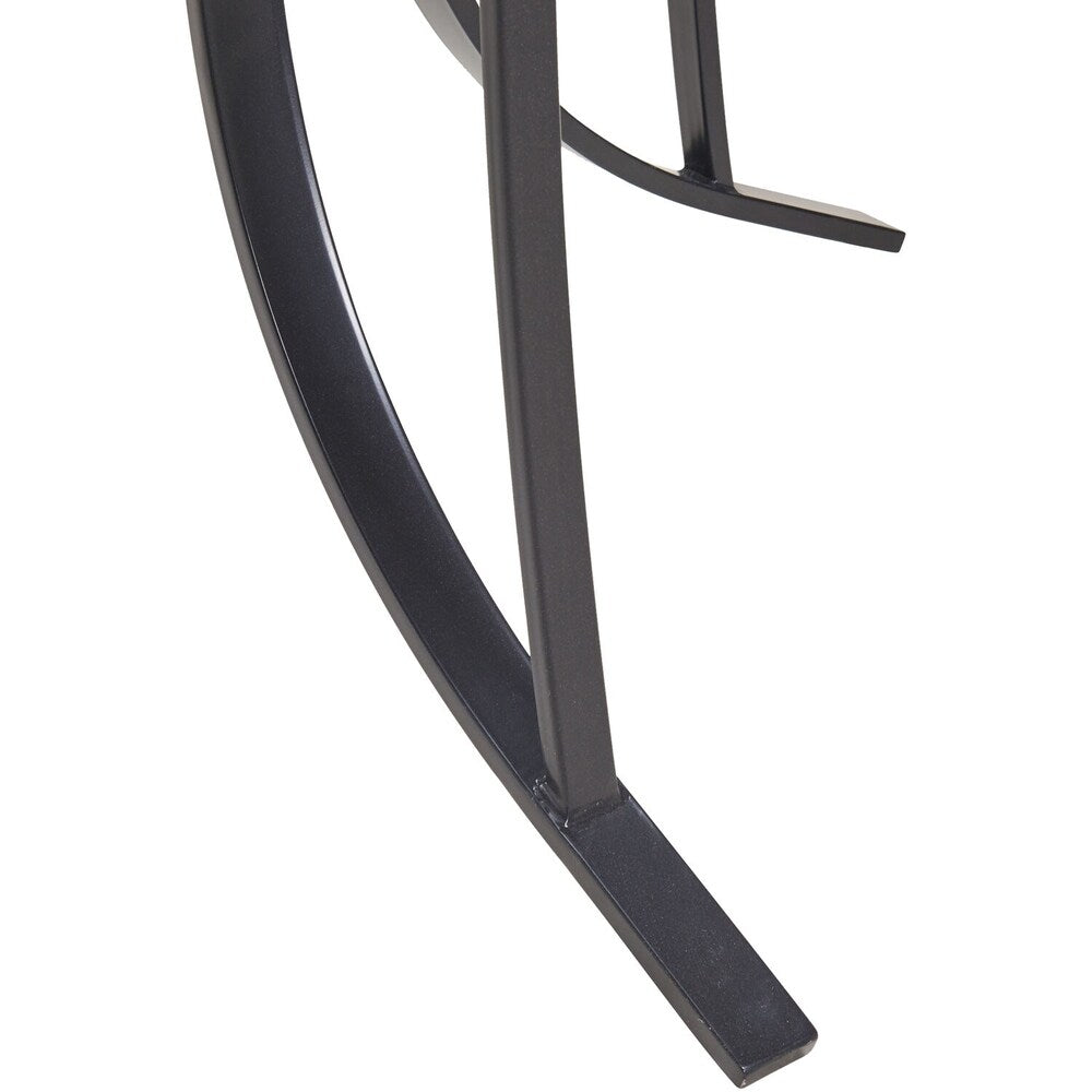 Hanover Lavallette 5-Piece Dining Set in Ocean Blue with 4 Stationary Chairs, 52-In. Round Glass-Top Table, Umbrella, and Base