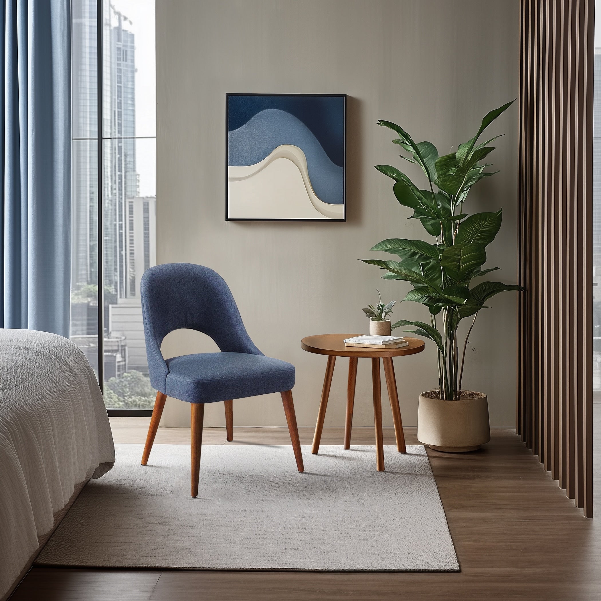 INK IVY Nola Upholstered Dining Side Chairs with Cutout Back design (Set of 2)