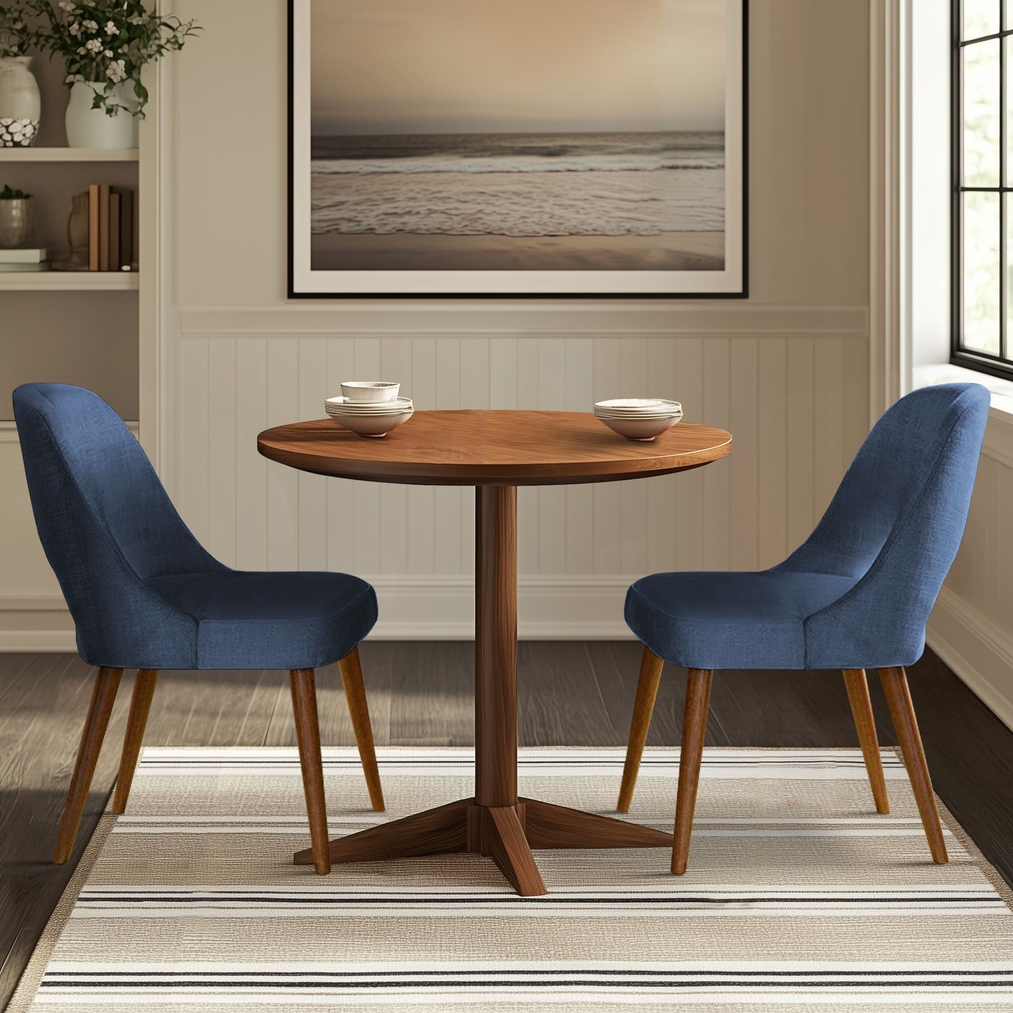 INK IVY Nola Upholstered Dining Side Chairs with Cutout Back design (Set of 2)