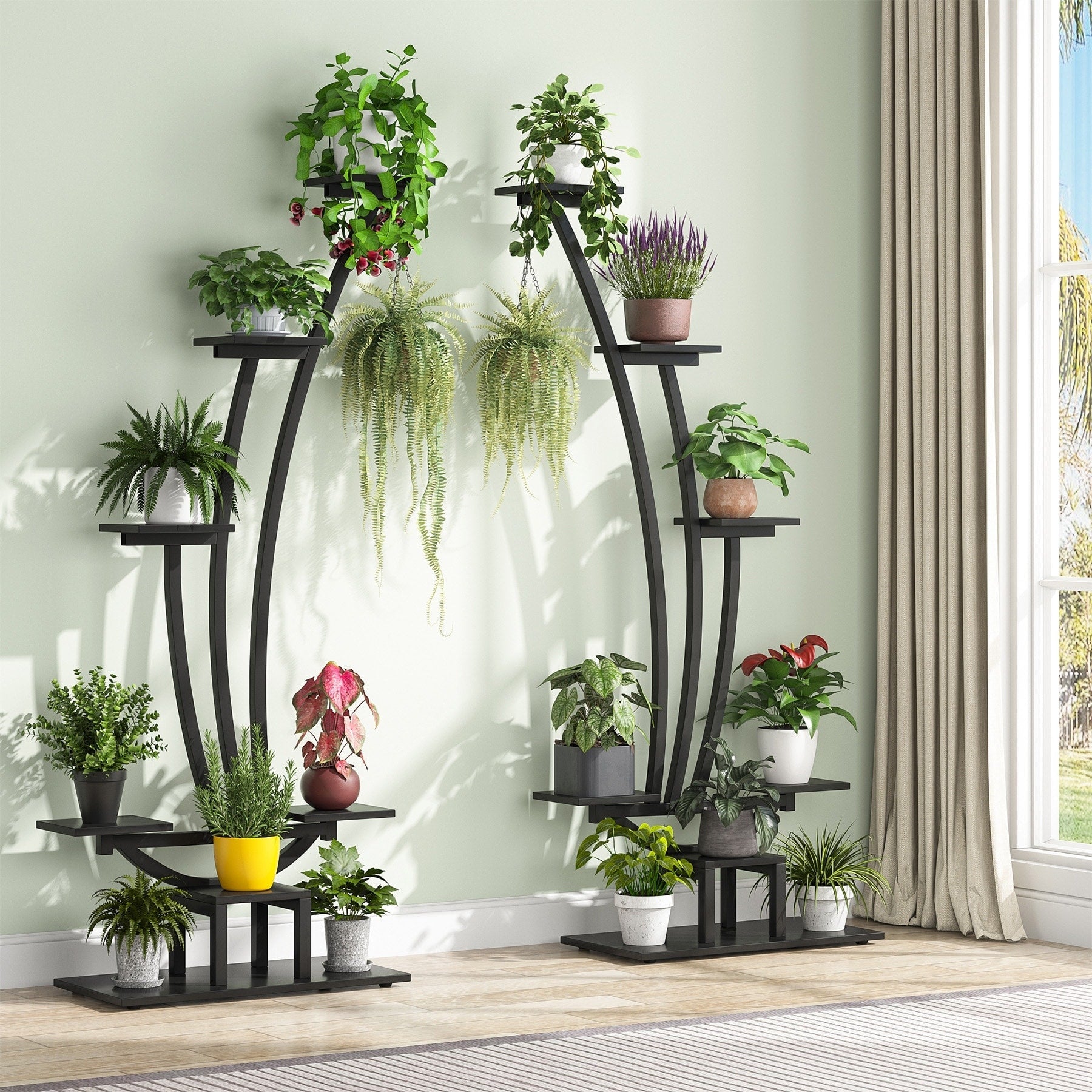 Indoor Plant Stand, 6-Tier Flower Rack for Home Garden- Set of 2