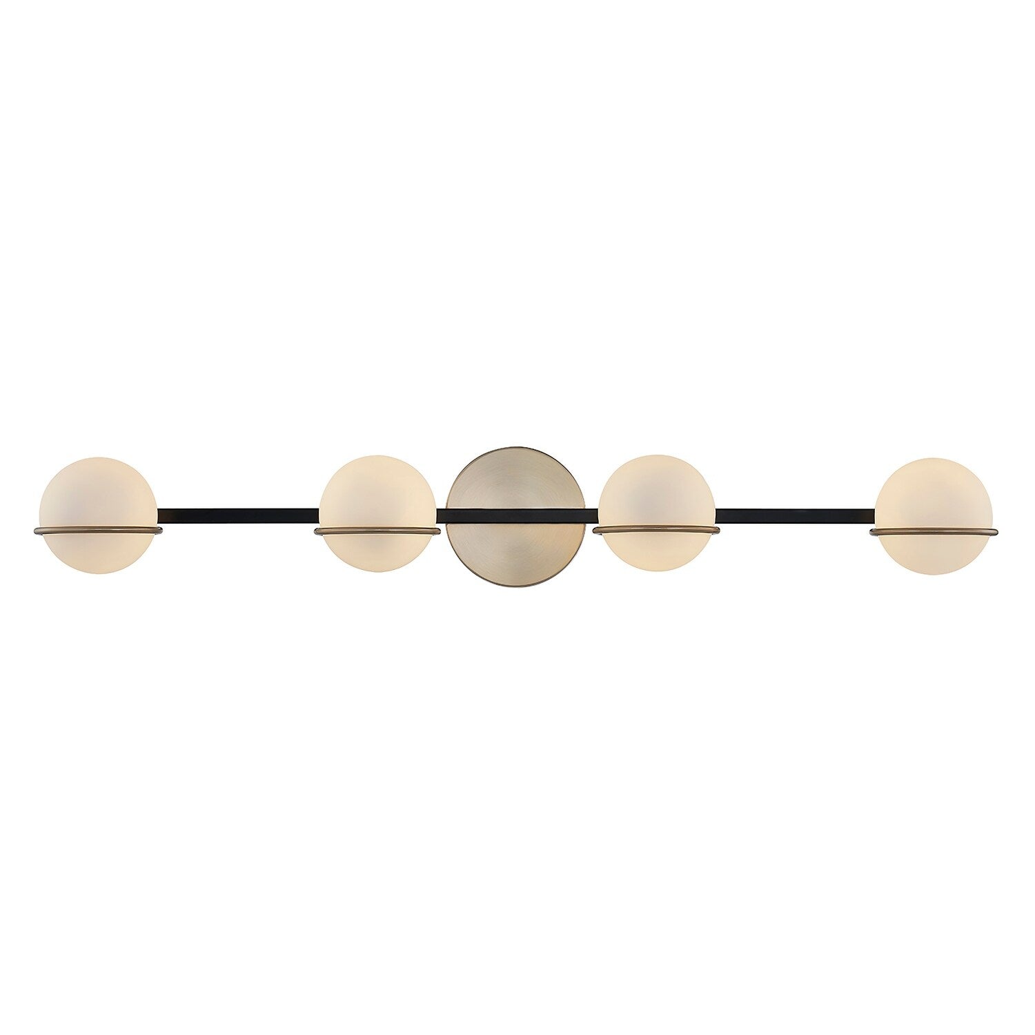 Justice Design Group EVOLV Fusion Centric 4-Light Bath Bar with Opal Glass Shade