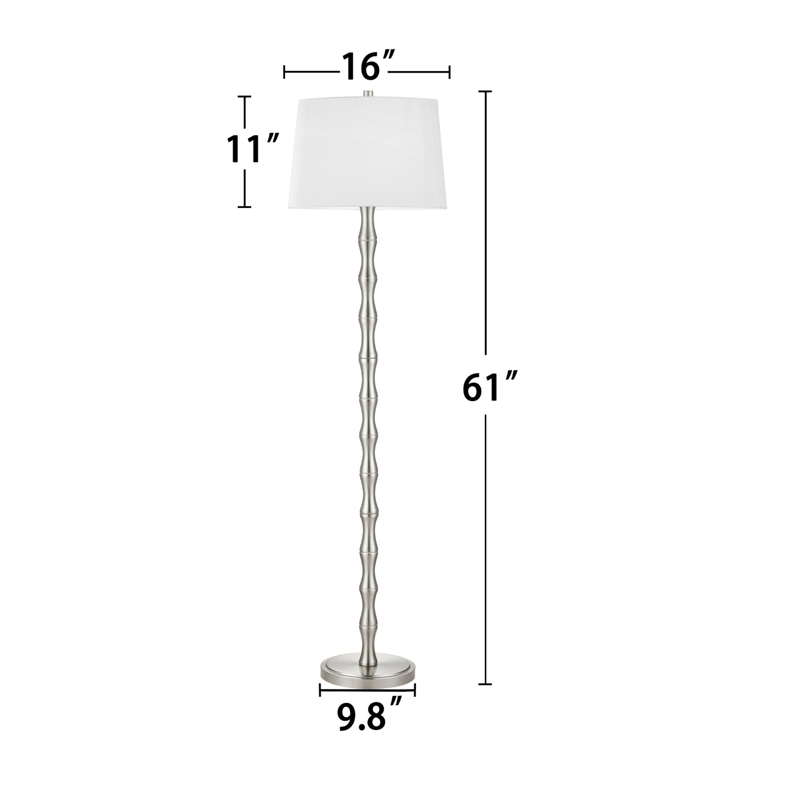 KAWOTI 61'' Floor Lamp with Empire Fabric Shade