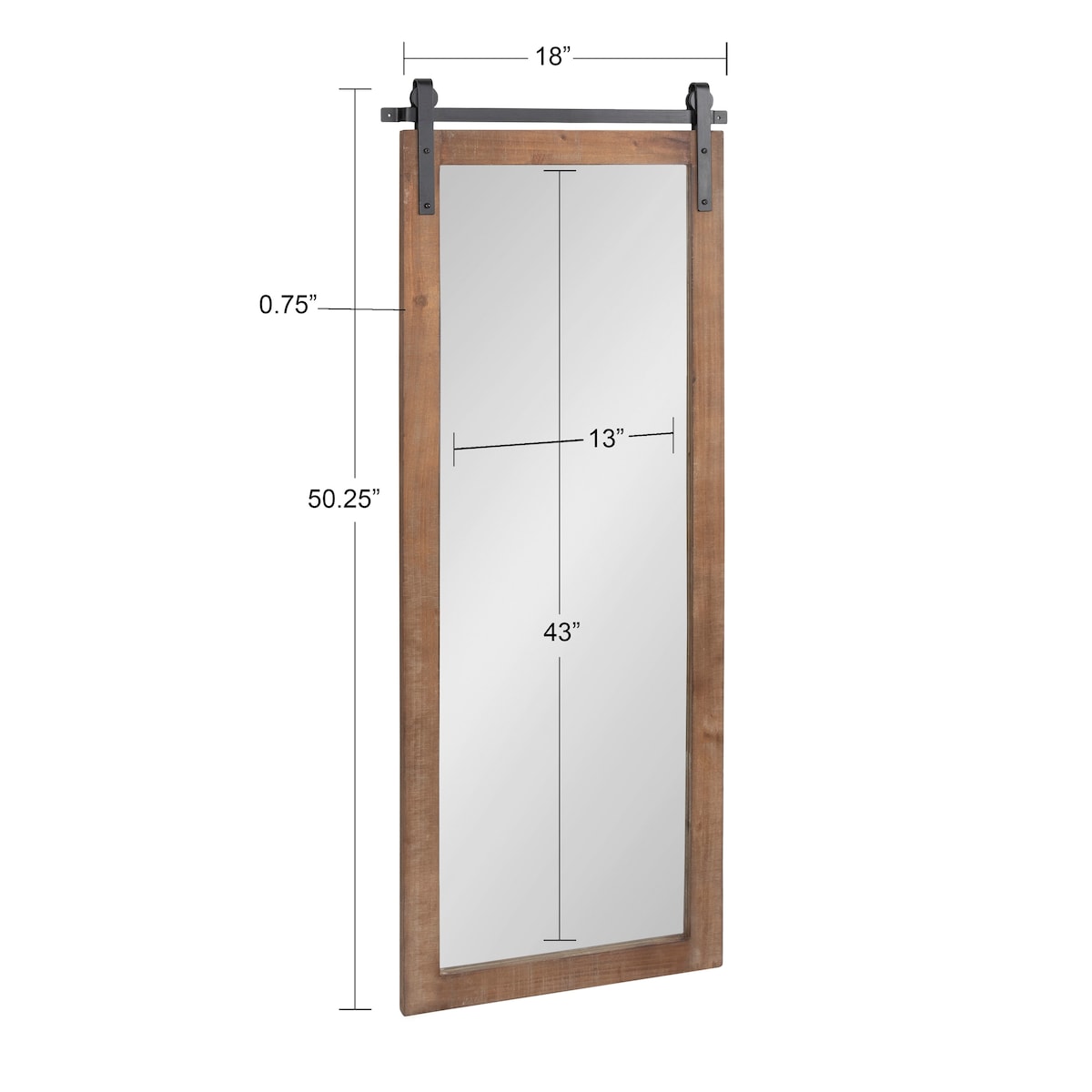 Kate and Laurel Cates Rustic Rectangular Wall Mirror