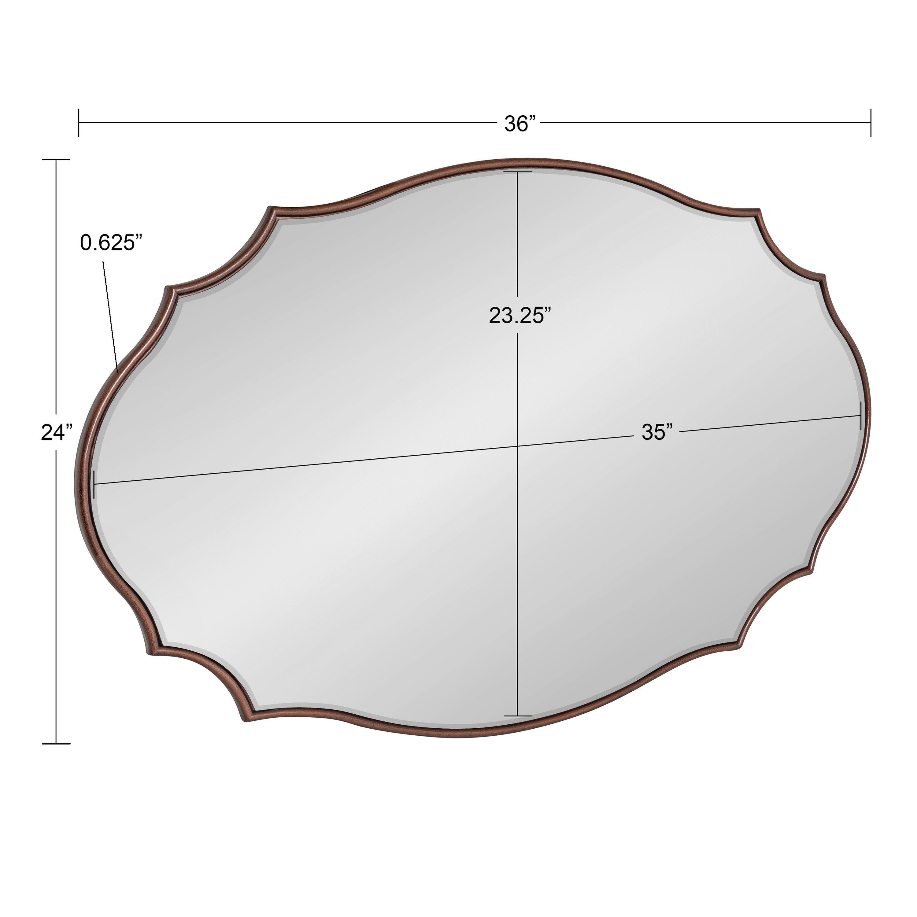 Kate and Laurel Leanna Scalloped Oval Wall Mirror