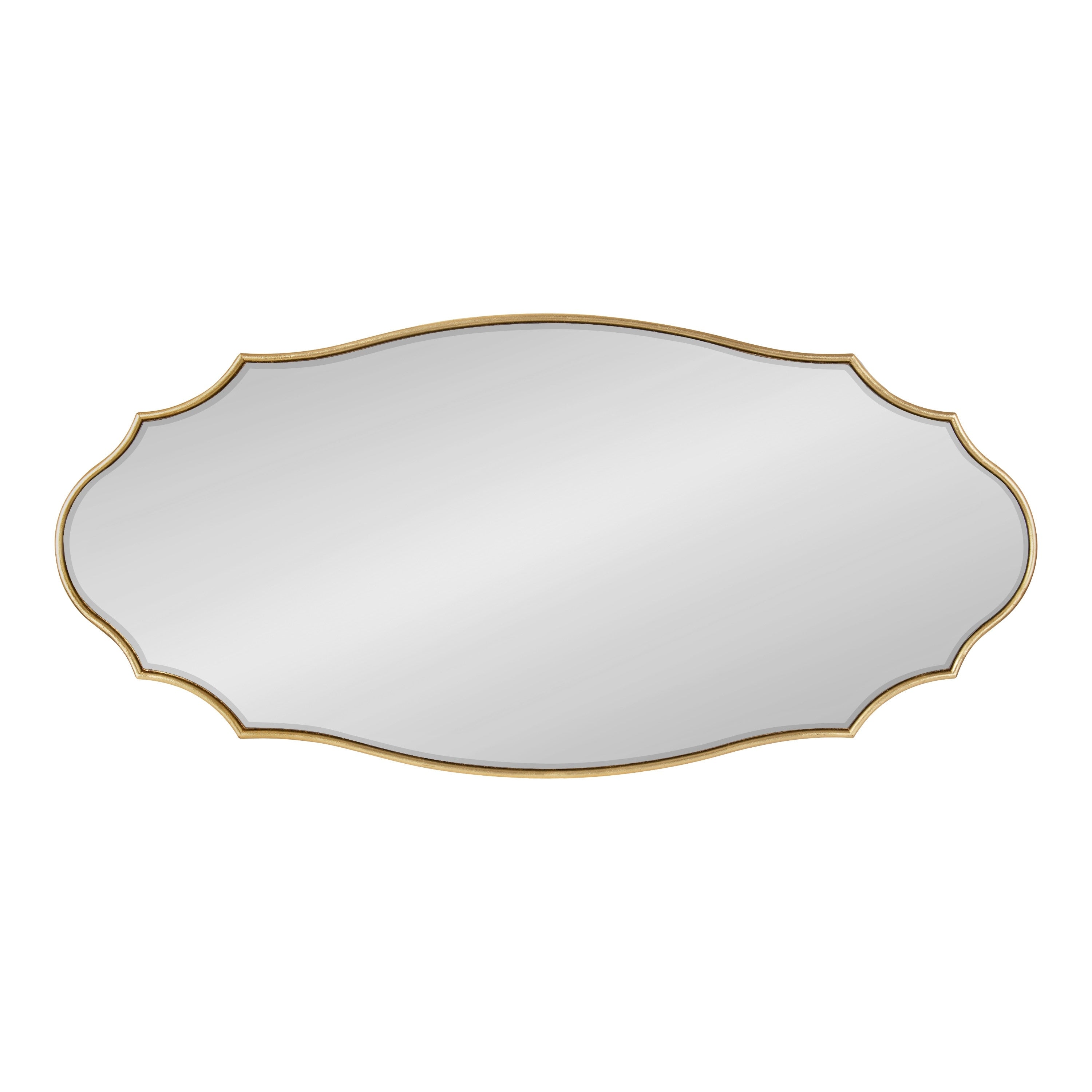 Kate and Laurel Leanna Scalloped Oval Wall Mirror