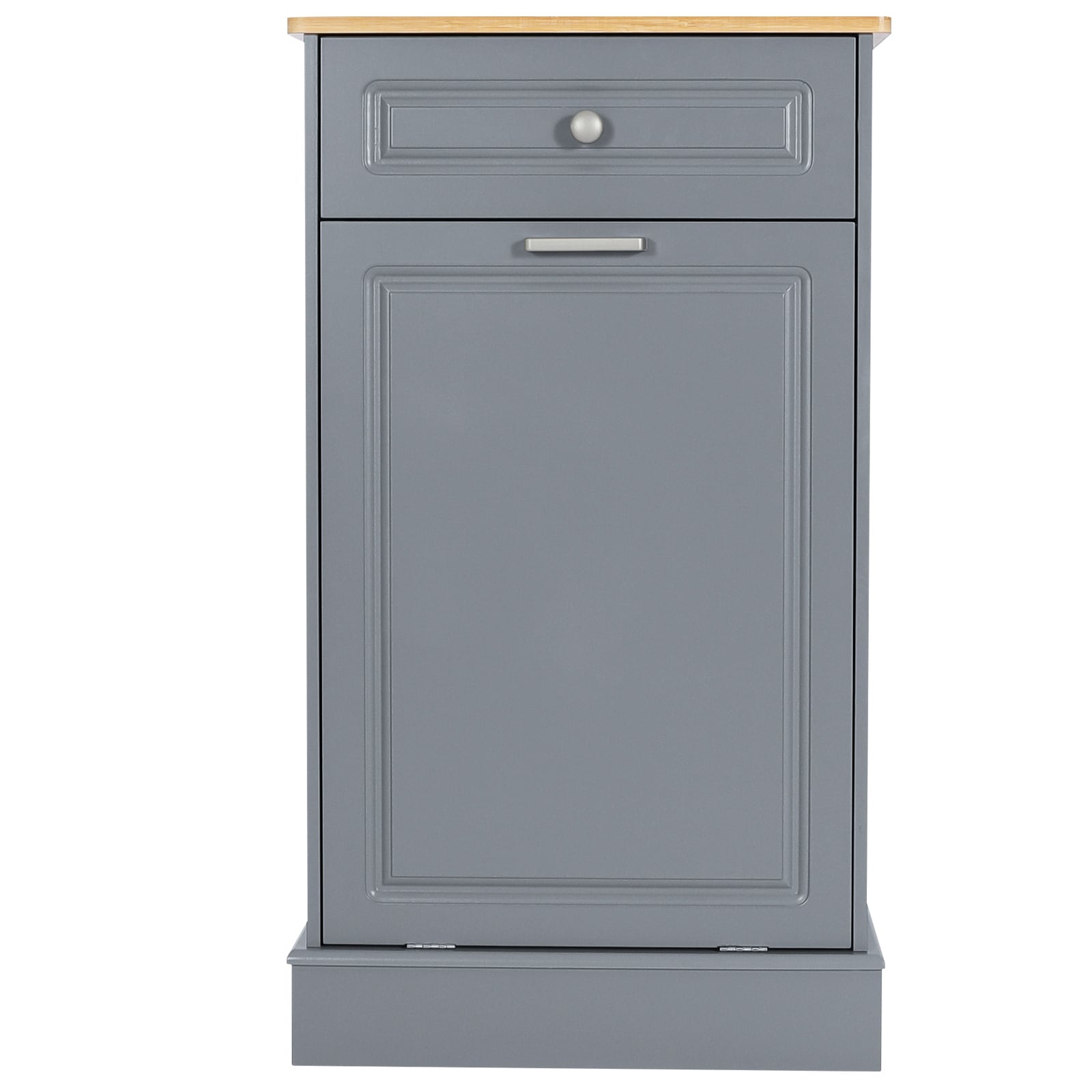 Kitchen Tilt Out Trash Cabinet Can Bin Storage Wooden Counter-top Waste Baskets with Drawer
