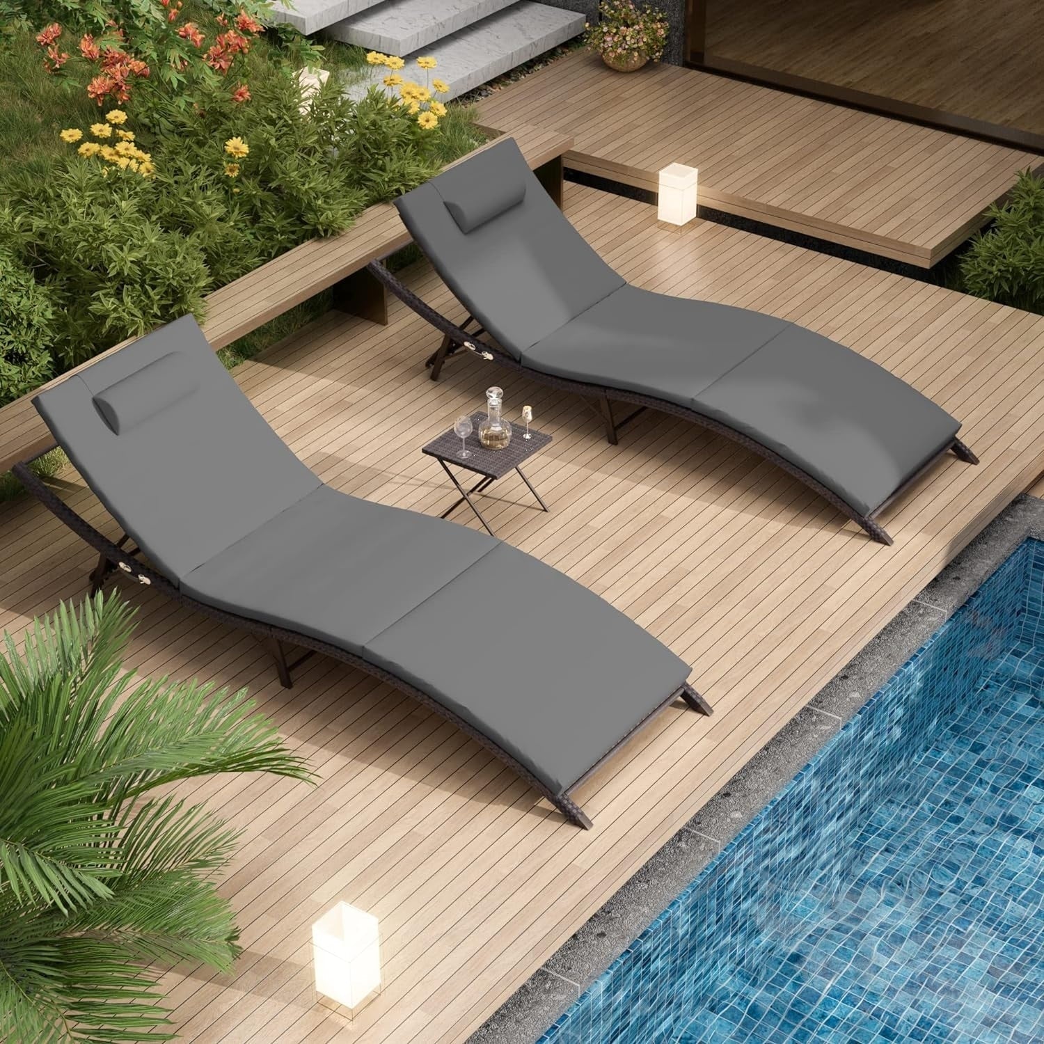 Kullavik 3-PiecesOutdoor Chaise Lounge Set