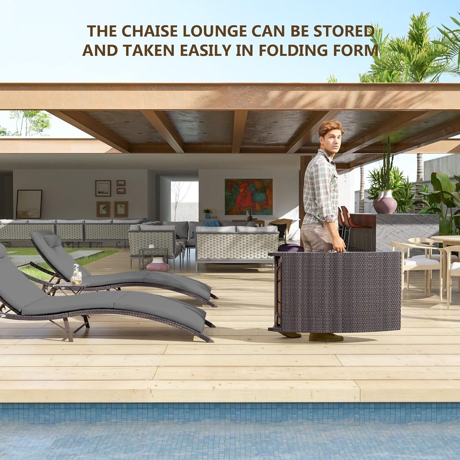 Kullavik 3-PiecesOutdoor Chaise Lounge Set