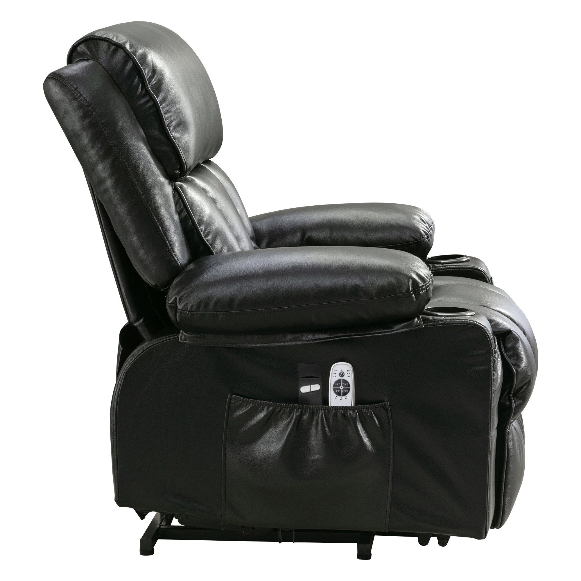 Large Power Lift Recliner Chair with Heat and 8-Point Massage - Remote Control, USB Port