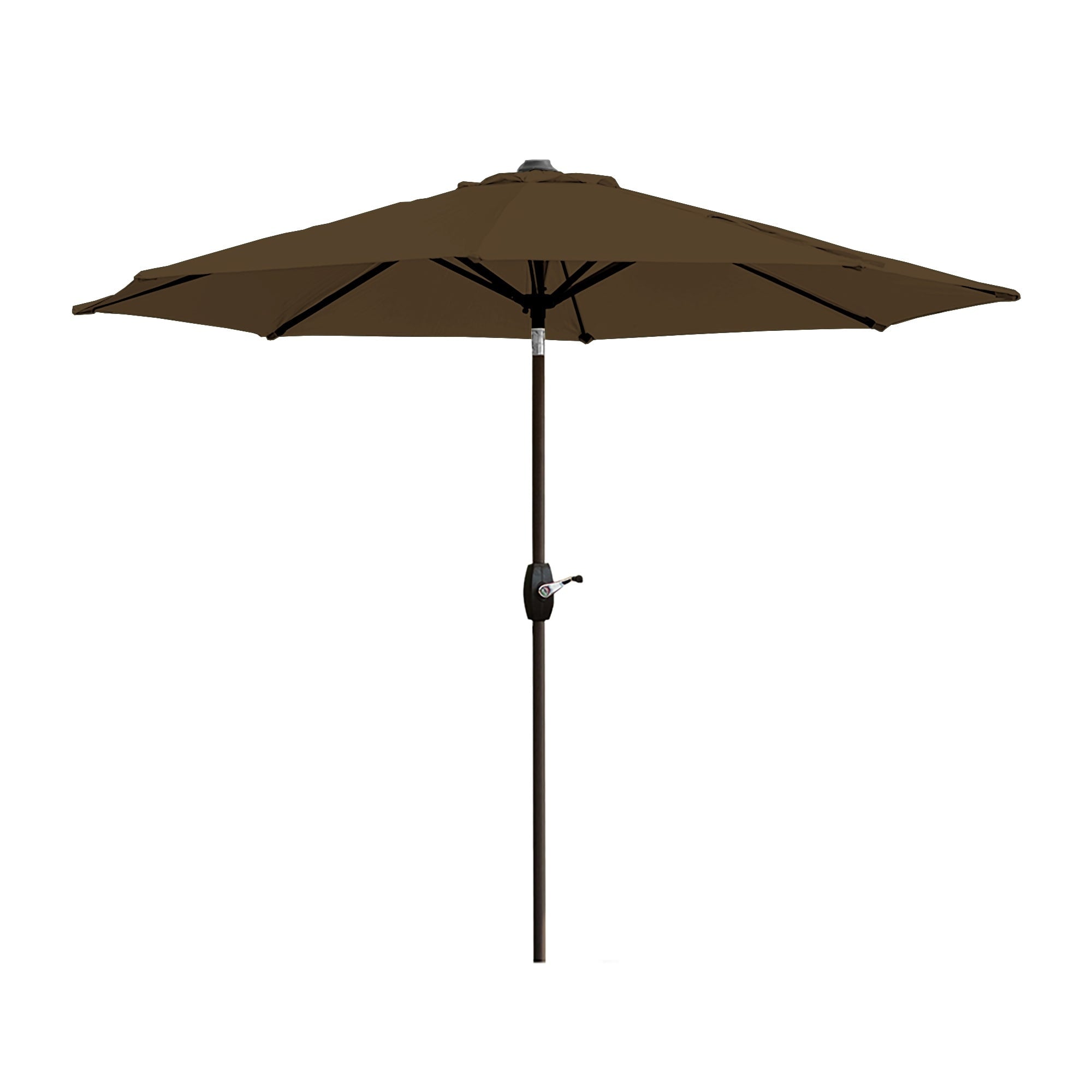 Lopes 9-foot Patio Umbrella with Bronze Finish Base Weight Stand Included