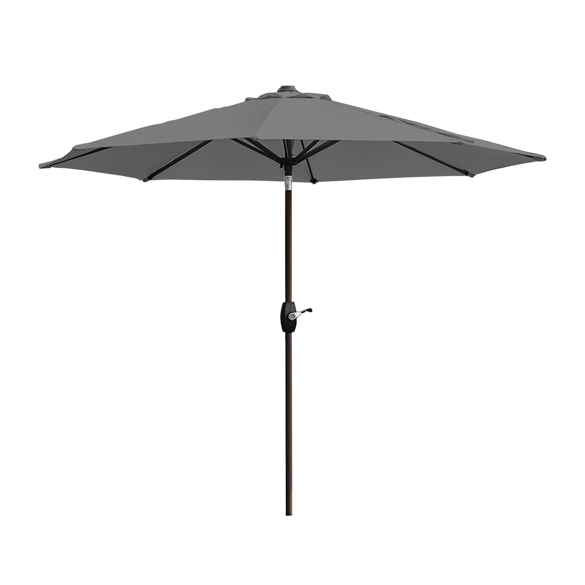 Lopes 9-foot Patio Umbrella with Bronze Finish Base Weight Stand Included