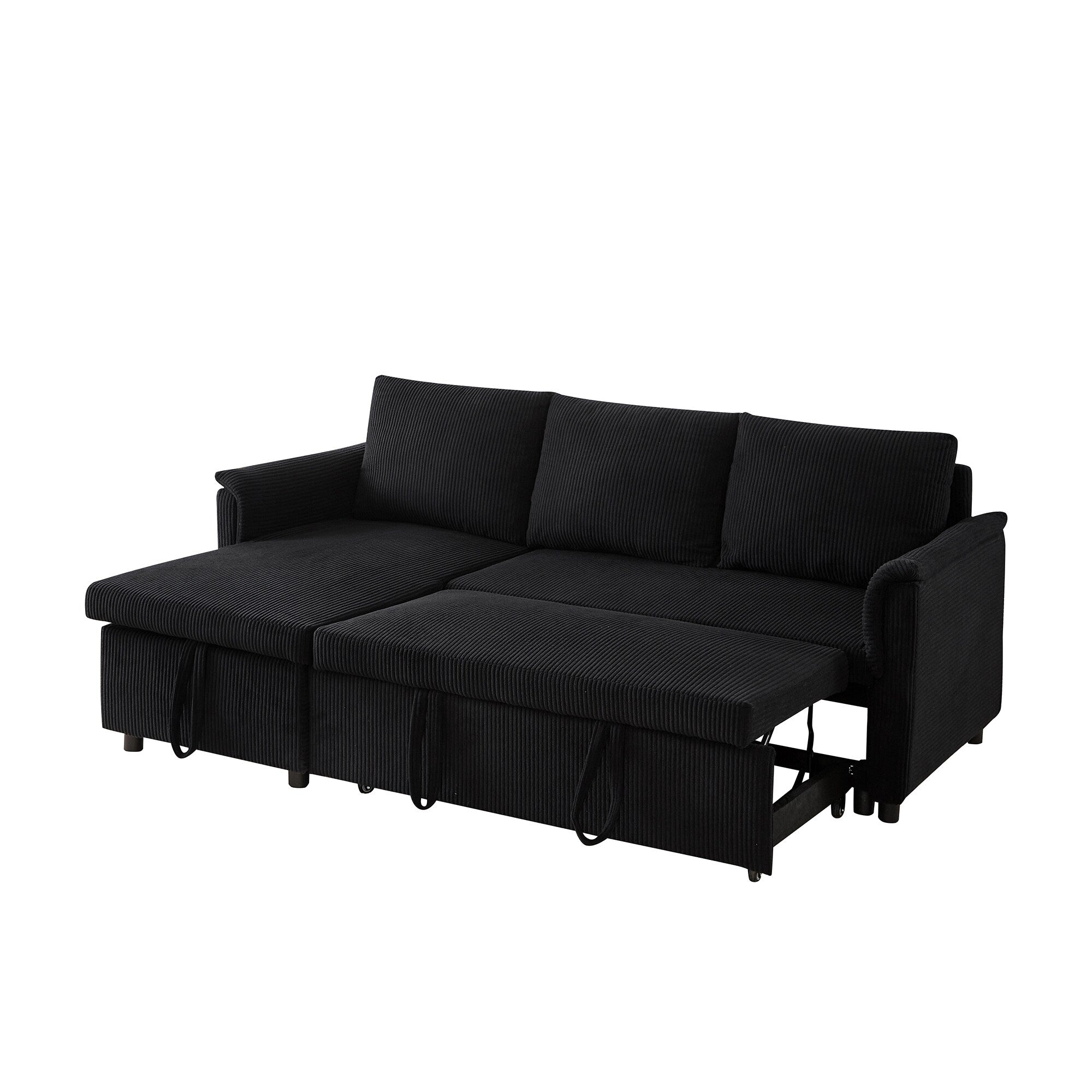 Loveseat Sofa with Chaise Lounge L-Shaped Modular Convertible Sofa with Storage Chaise