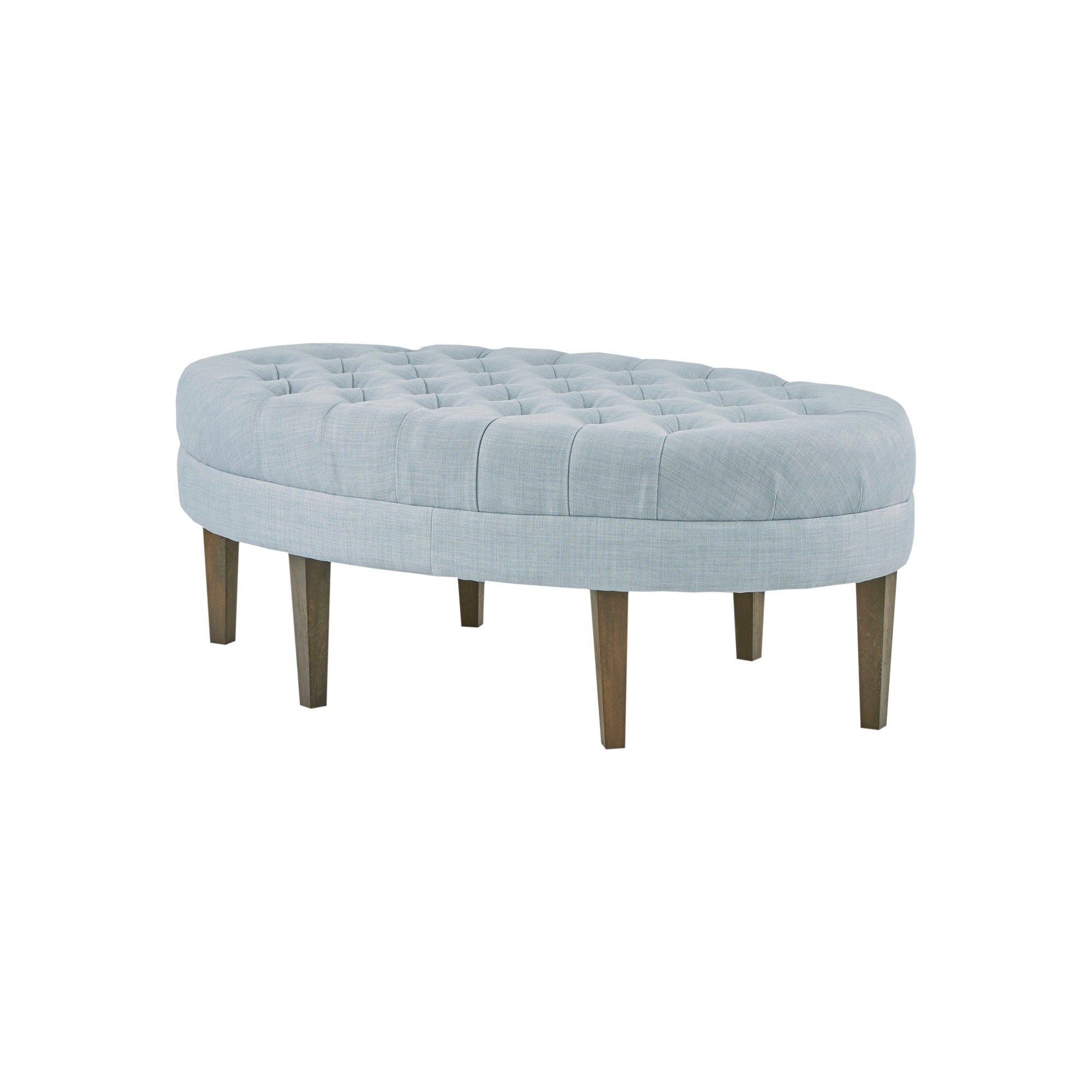 Madision Park Chase Surfboard Tufted Upholstered Ottoman with Solid Wood