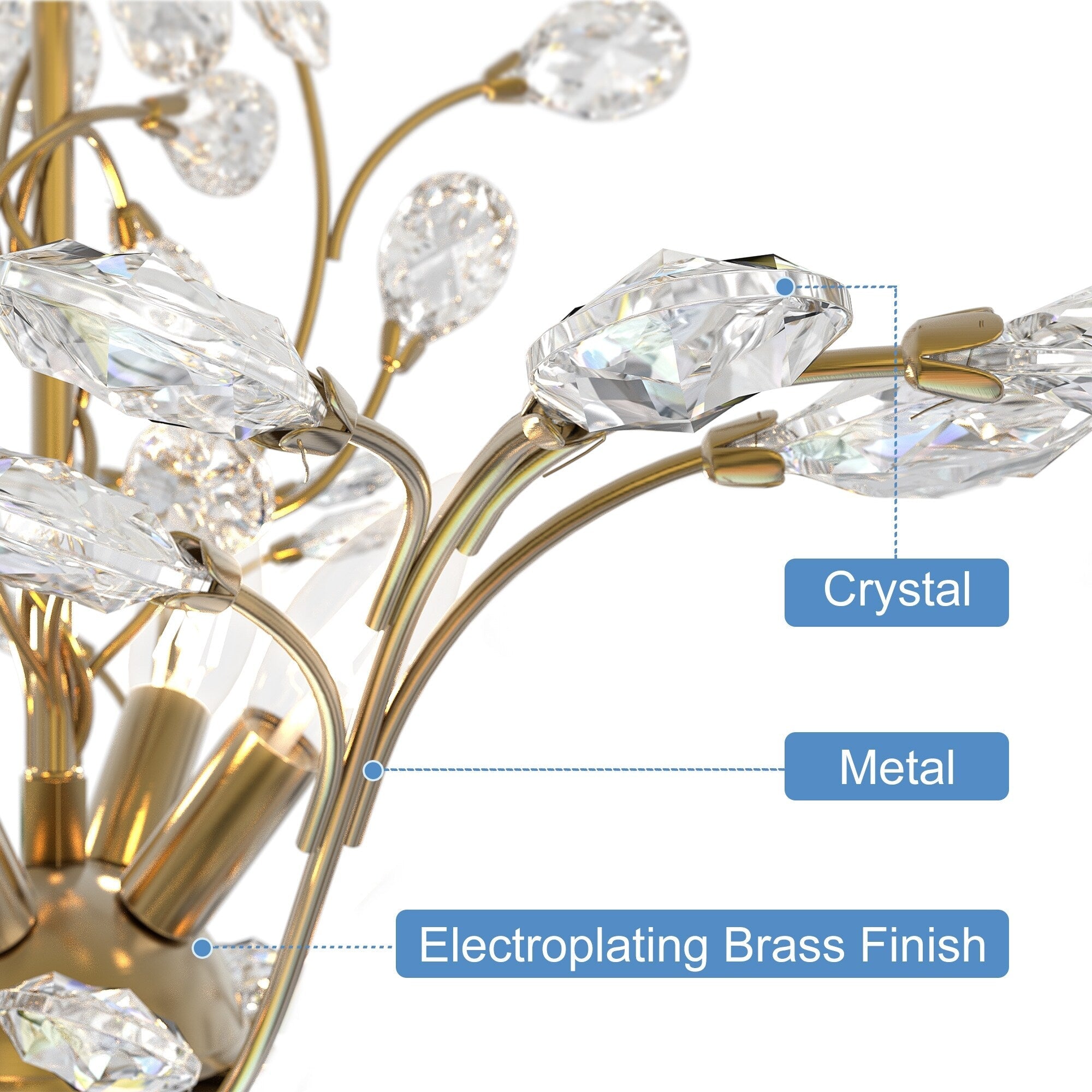 Maxax 4 - Light Unique Classic / Traditional Chandelier with Crystal Accents