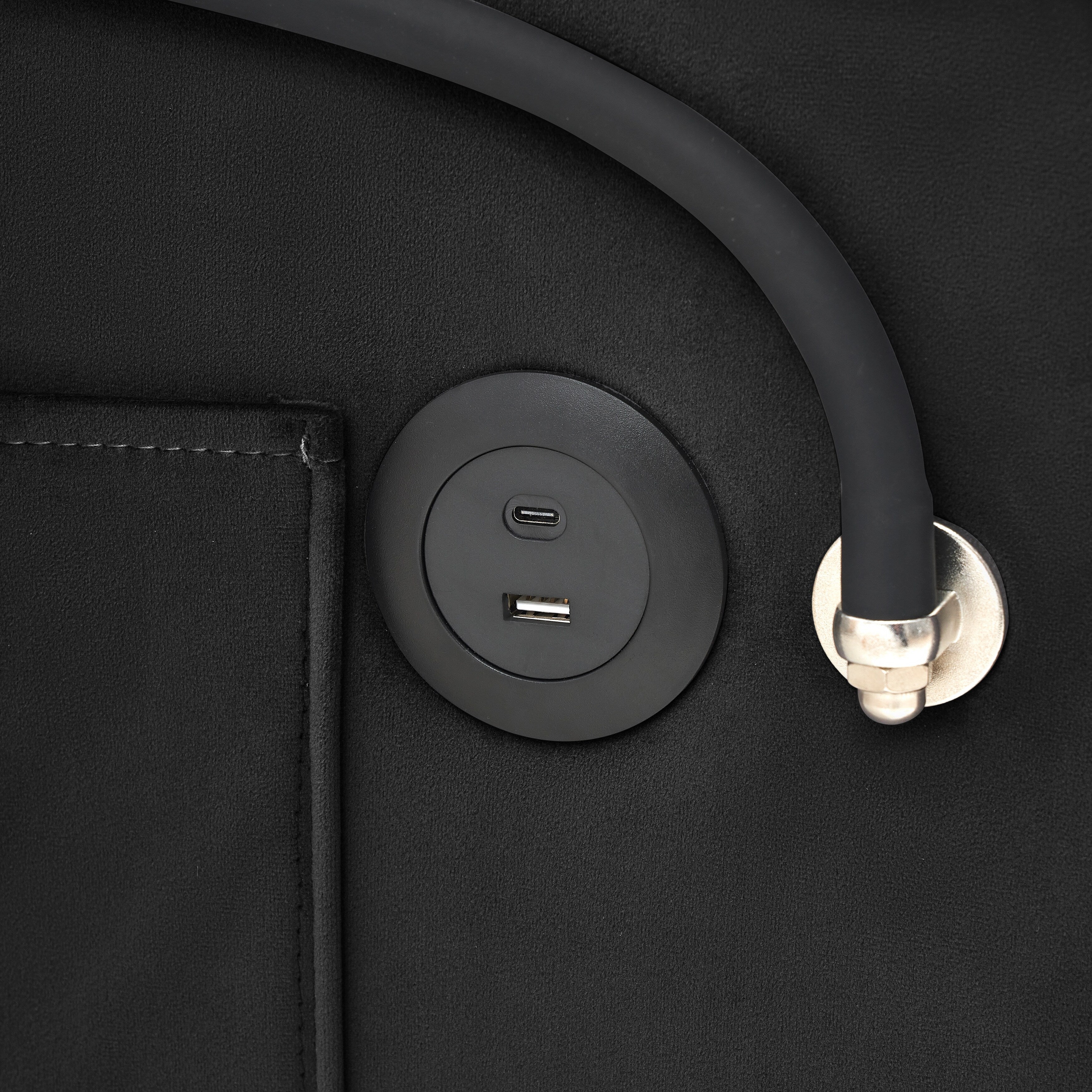 Modern 70.86 3 in 1 Single Convertible Sofa Bed with Adjustable Back and USB Charging Port for Living Room