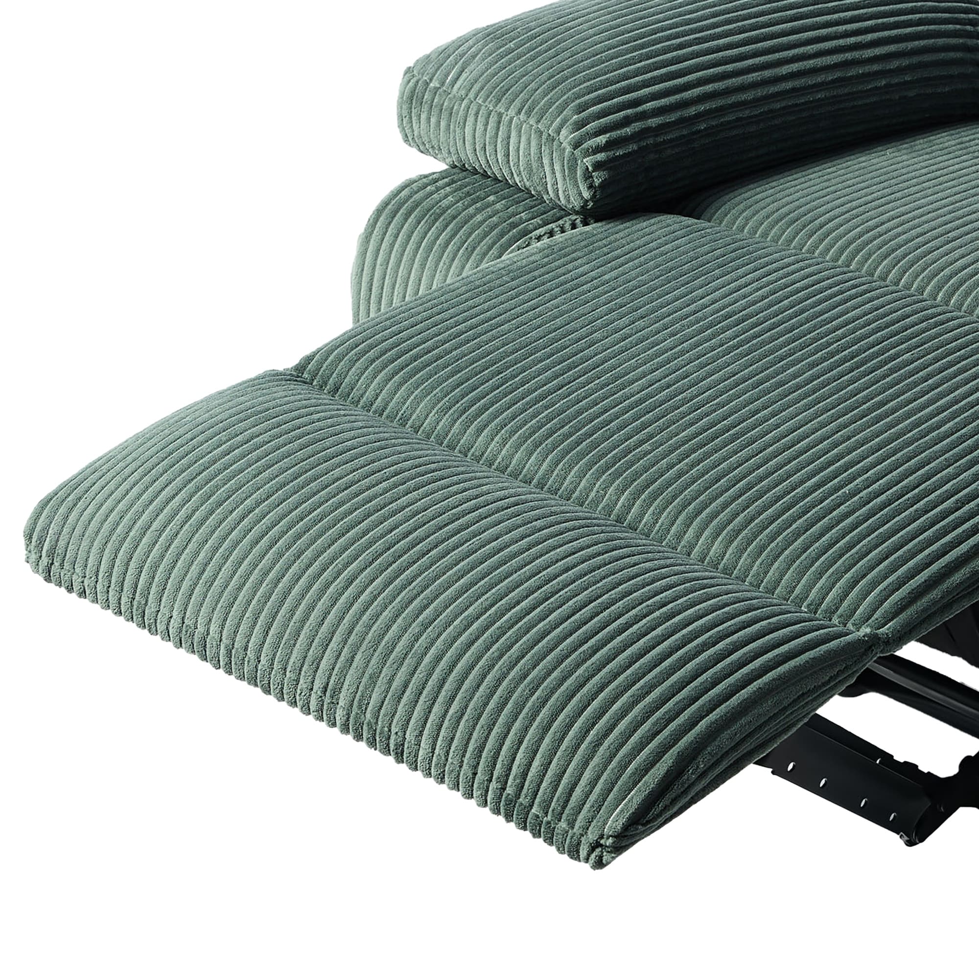 Modern Corduroy Manual Recliner Chair, Lounger Adjustable Recliners with Wide Armrest