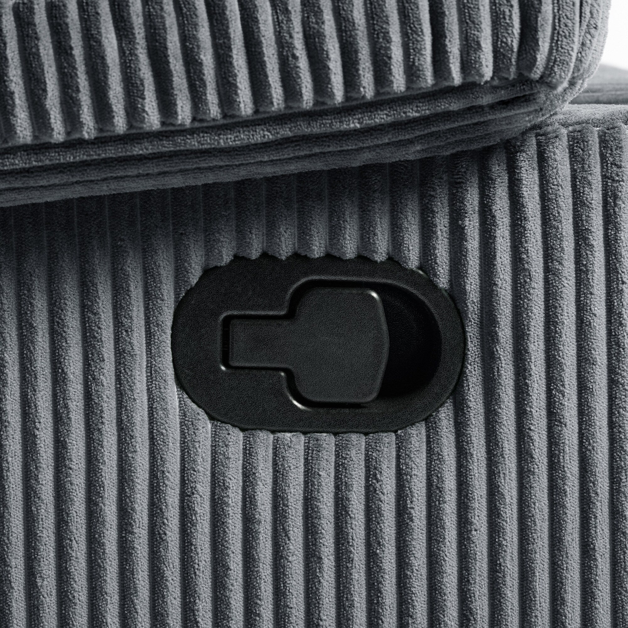 Modern Corduroy Manual Recliner Chair, Lounger Adjustable Recliners with Wide Armrest