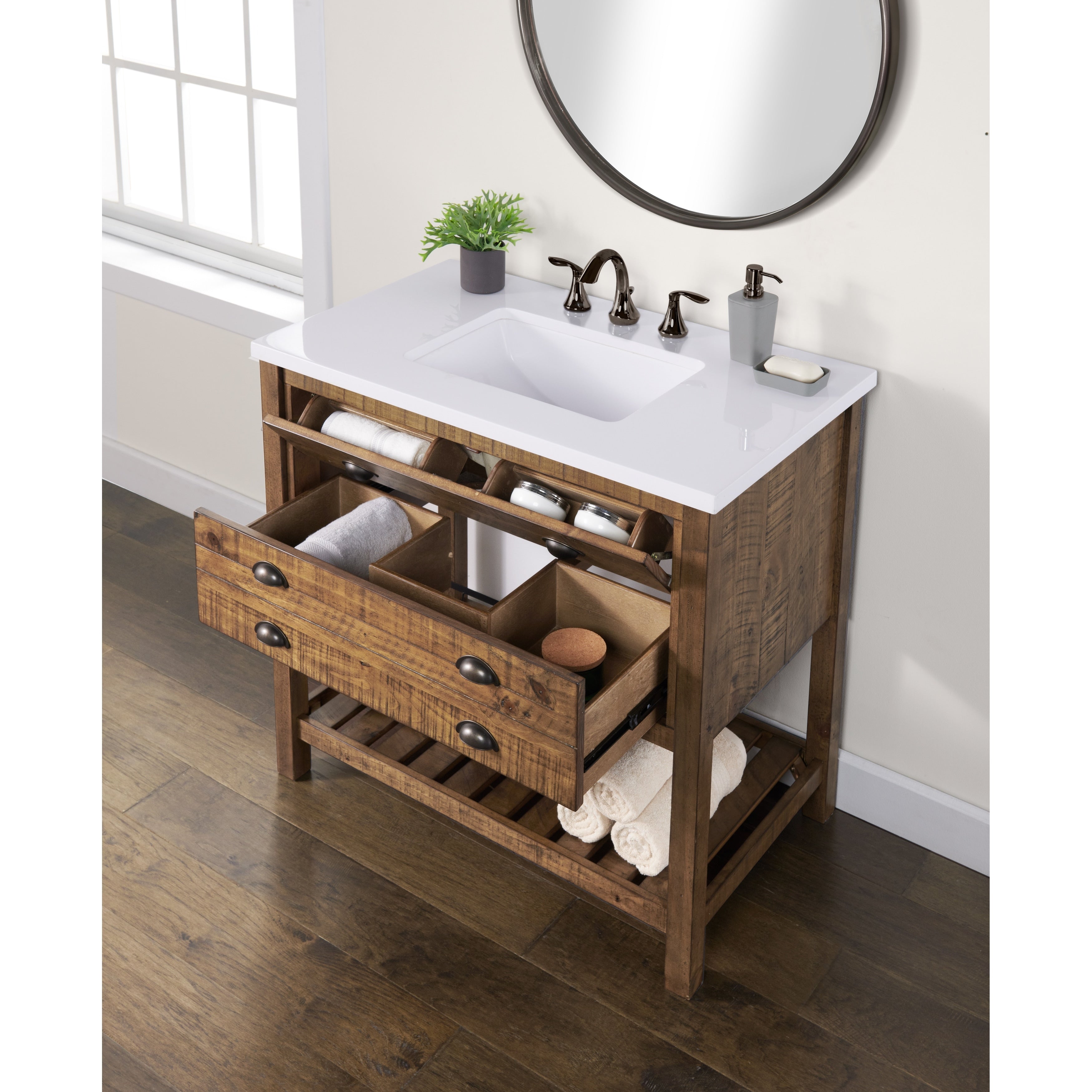 Monterey 37 Farmhouse Single Bathroom Vanity with Top
