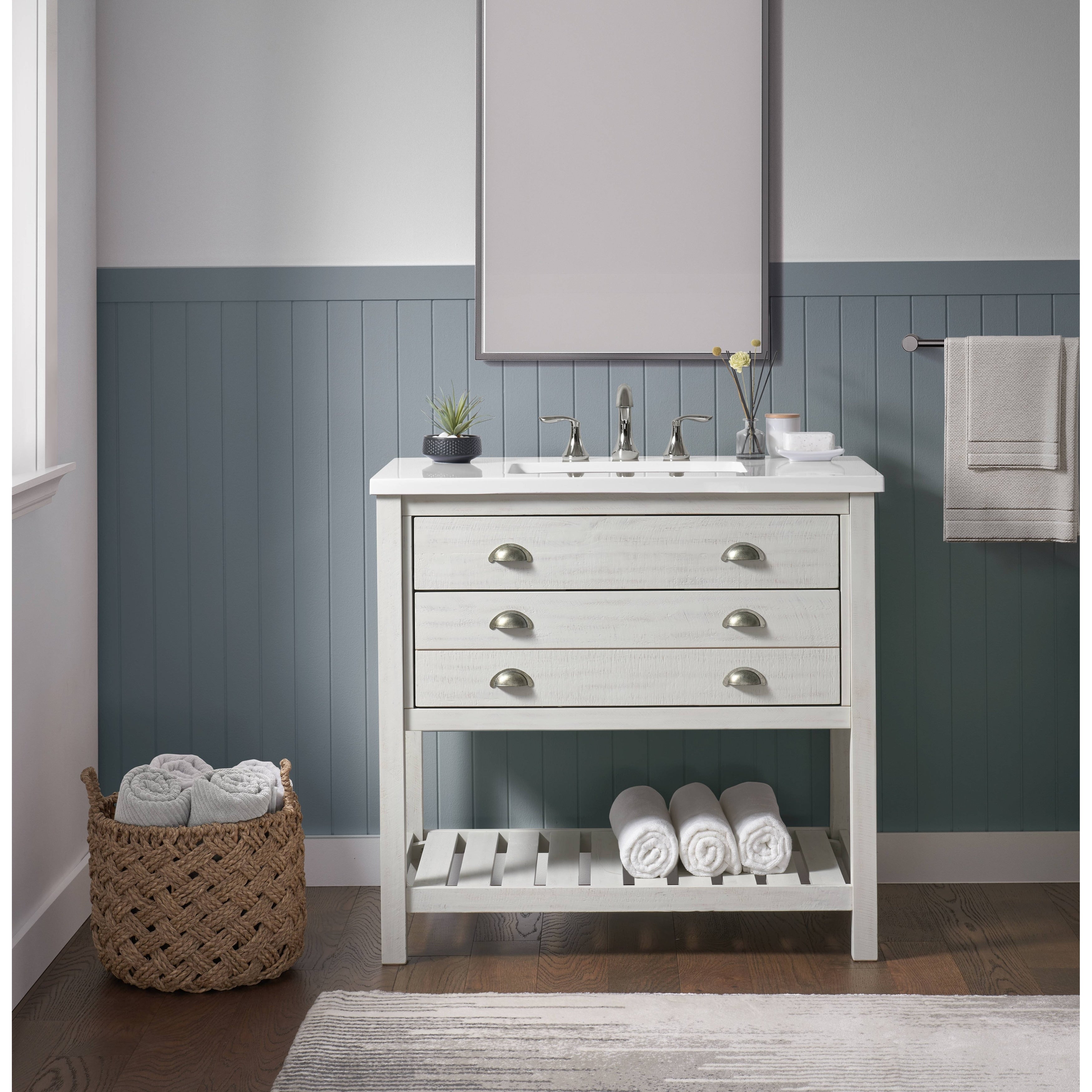 Monterey 37 Farmhouse Single Bathroom Vanity with Top