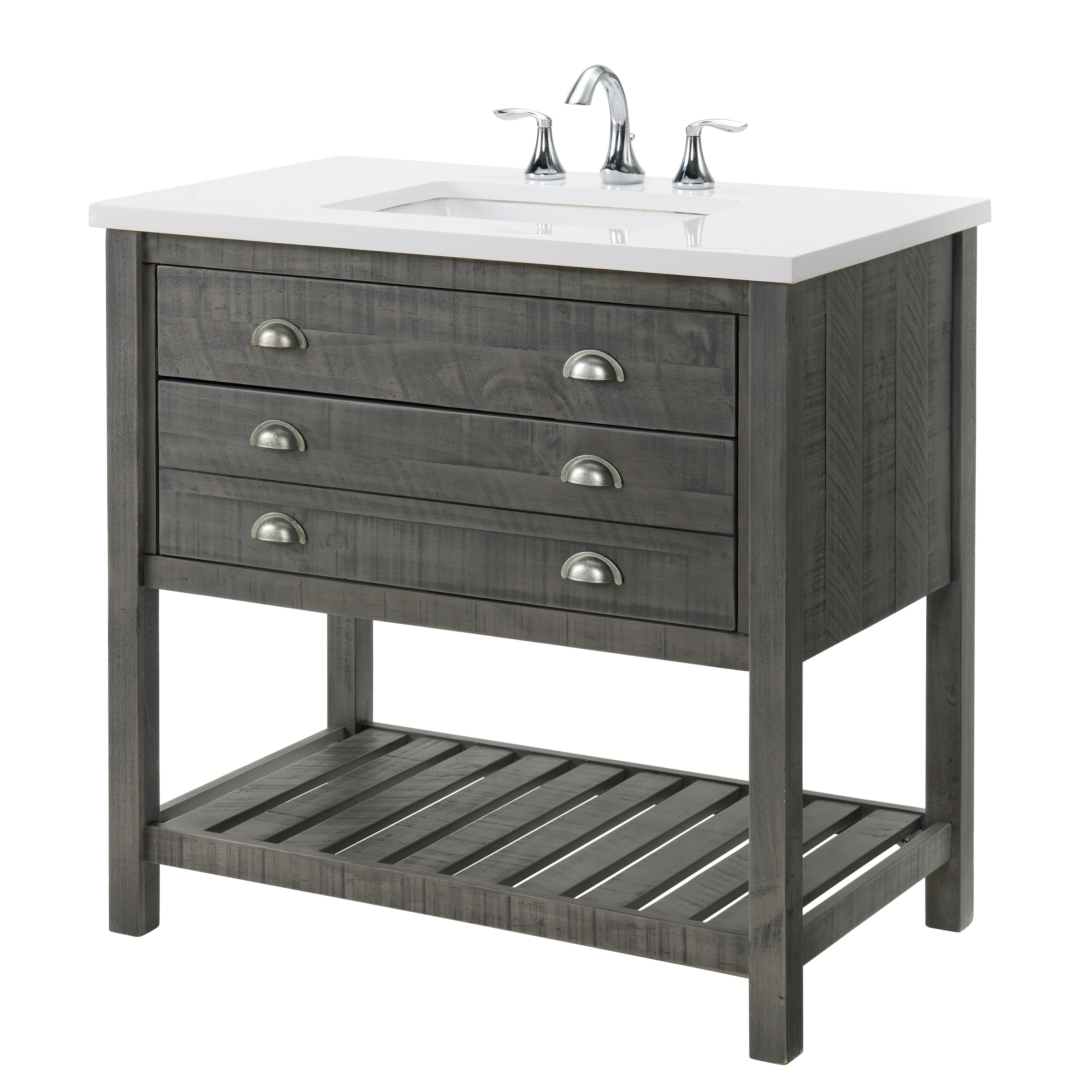 Monterey 37 Farmhouse Single Bathroom Vanity with Top