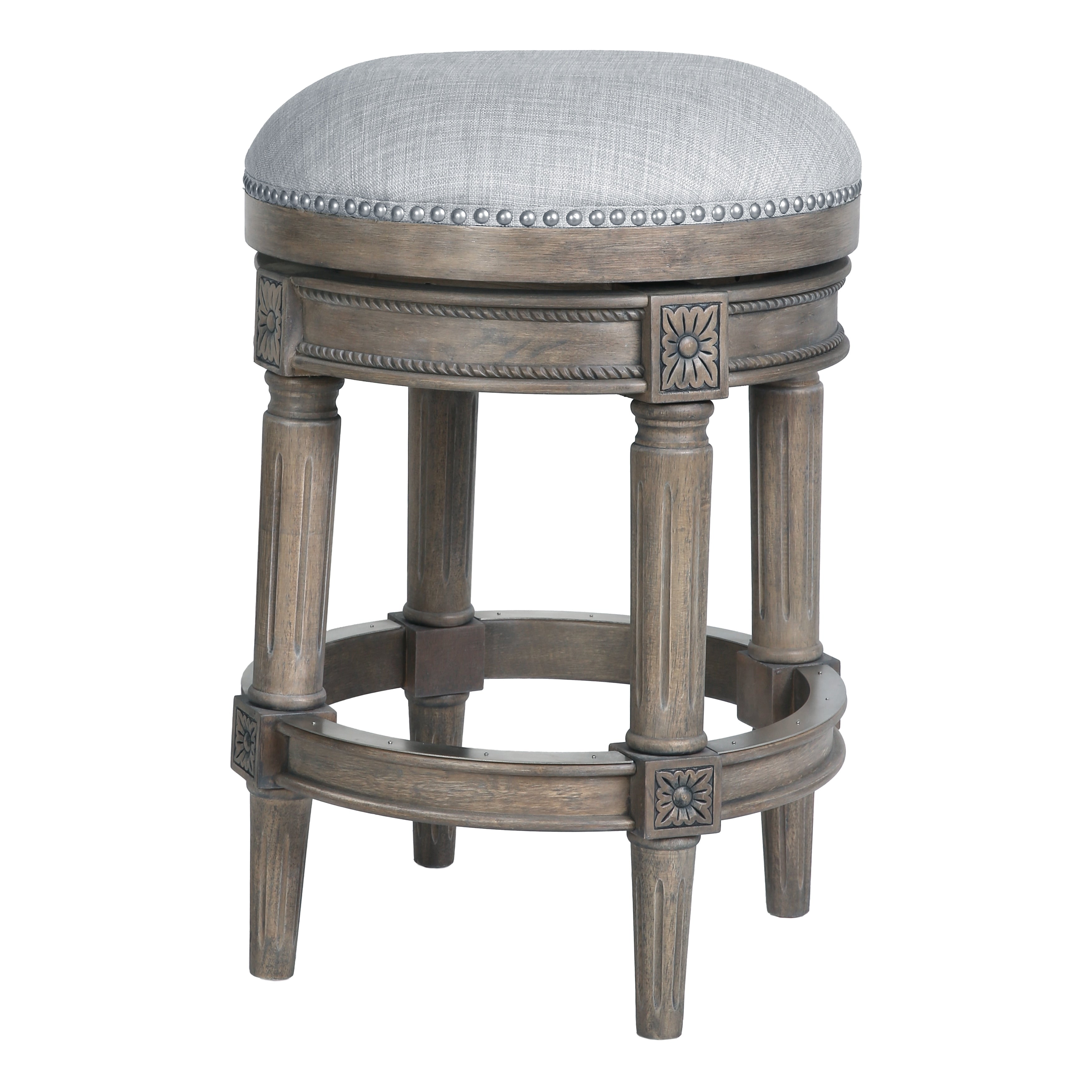 New Ridge Home Goods Chapman Backless Swivel 26 Counter-Height Bar Stool - Counter Height