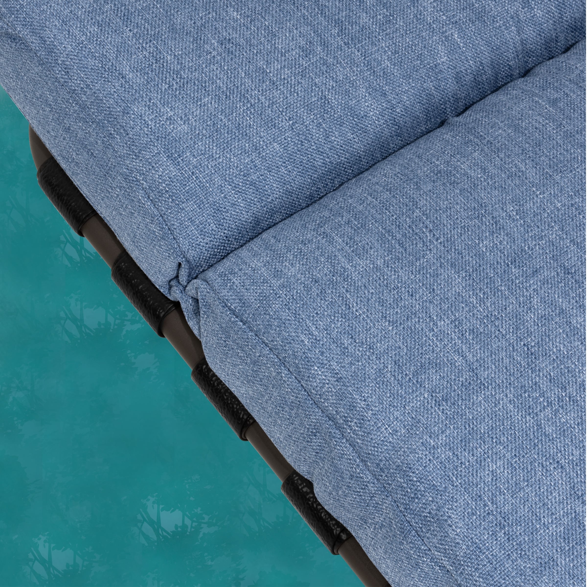 Outdoor Adjustable Patio Chaise Lounge Chair with Cushion Beach Poolside