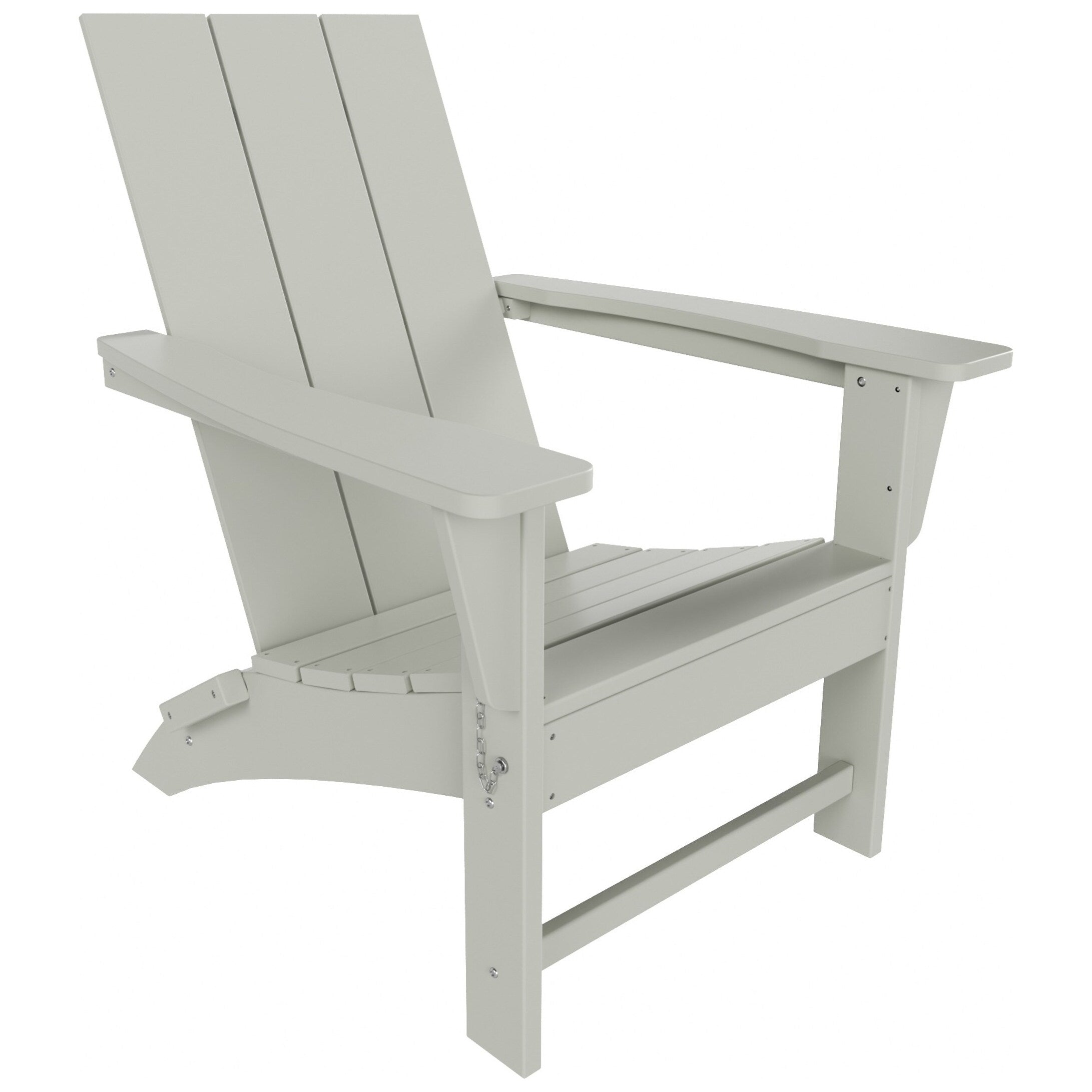 Polytrends Shoreside Modern Eco-Friendly All Weather Commercial-Residential Folding Adirondack Chair