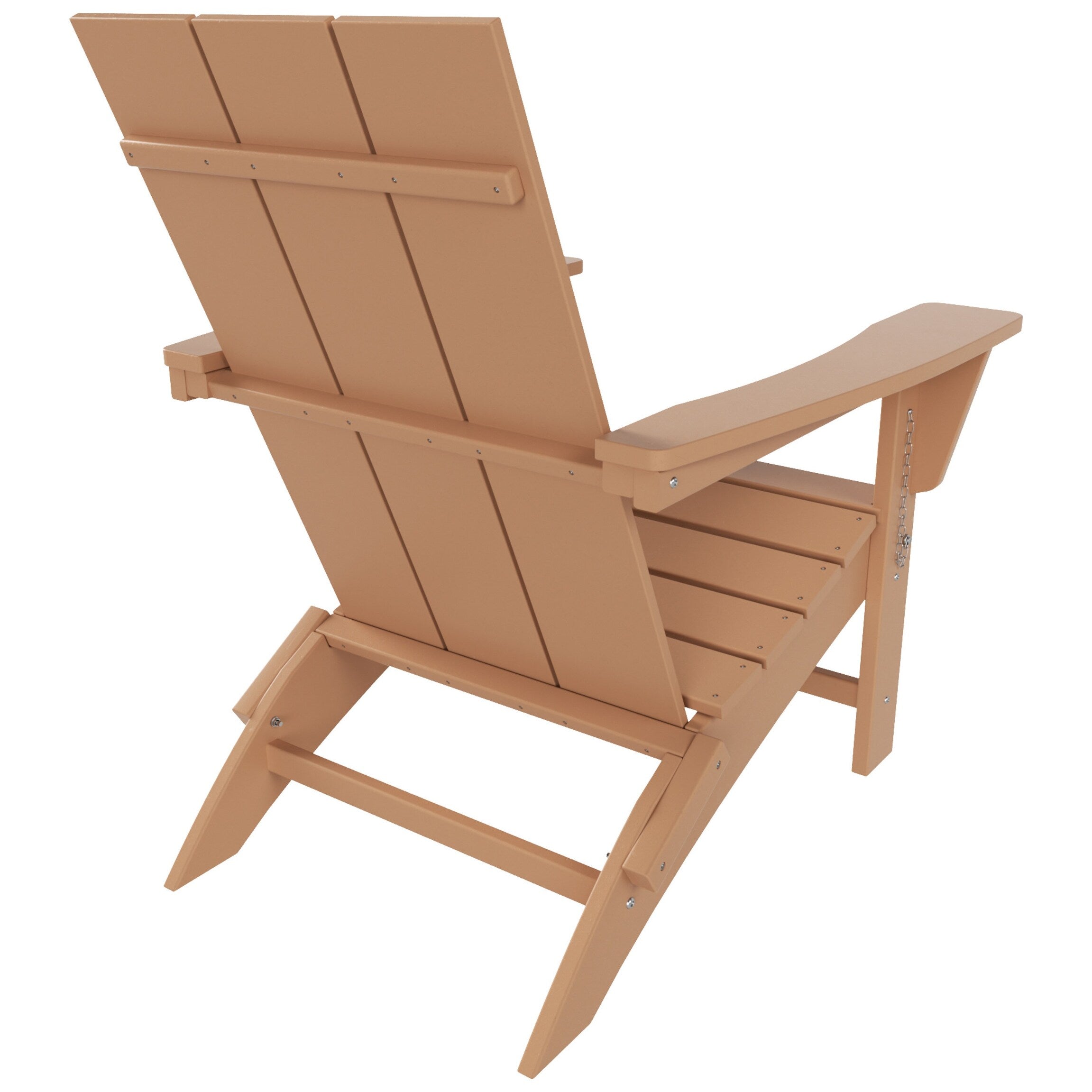 Polytrends Shoreside Modern Eco-Friendly All Weather Commercial-Residential Folding Adirondack Chair