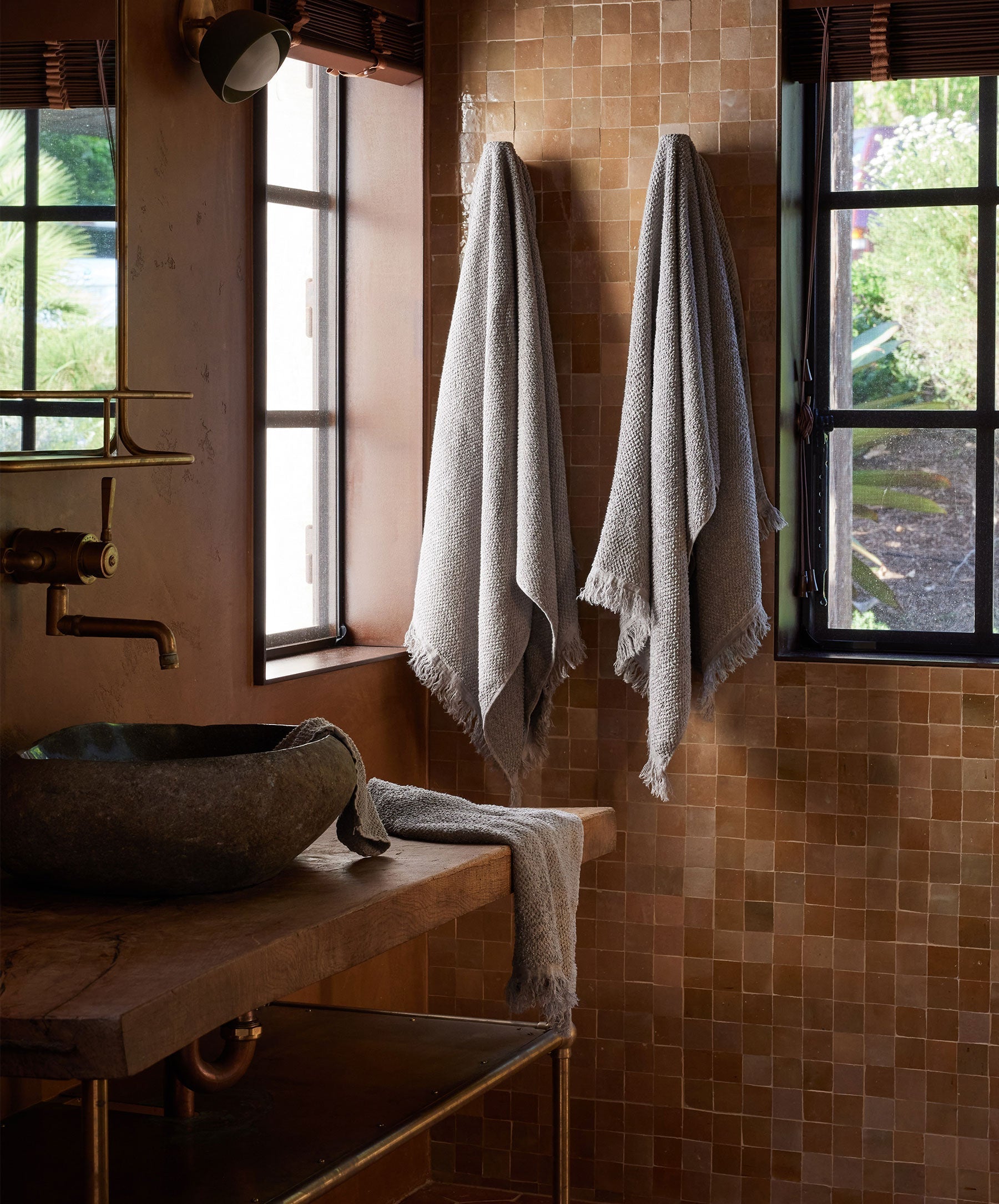 Pure Linen Bath Towel - Pebble
