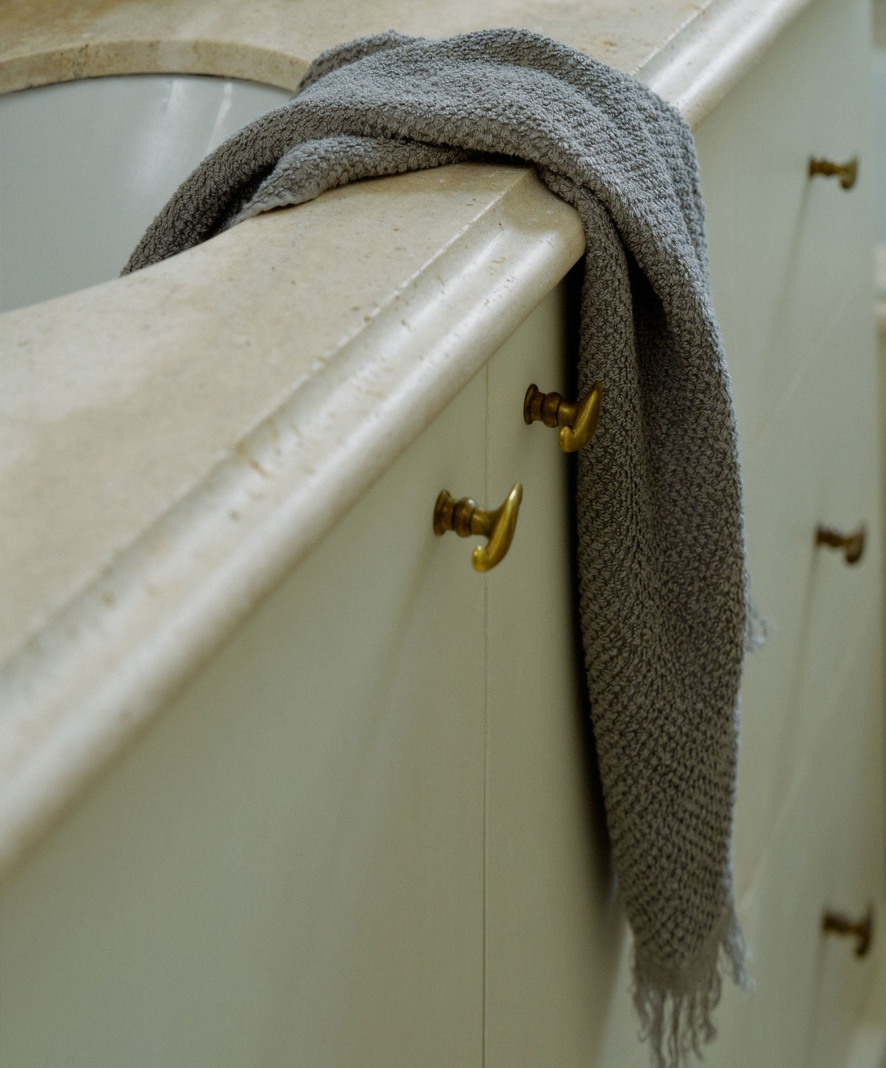 Pure Linen Hand Towel - Pebble