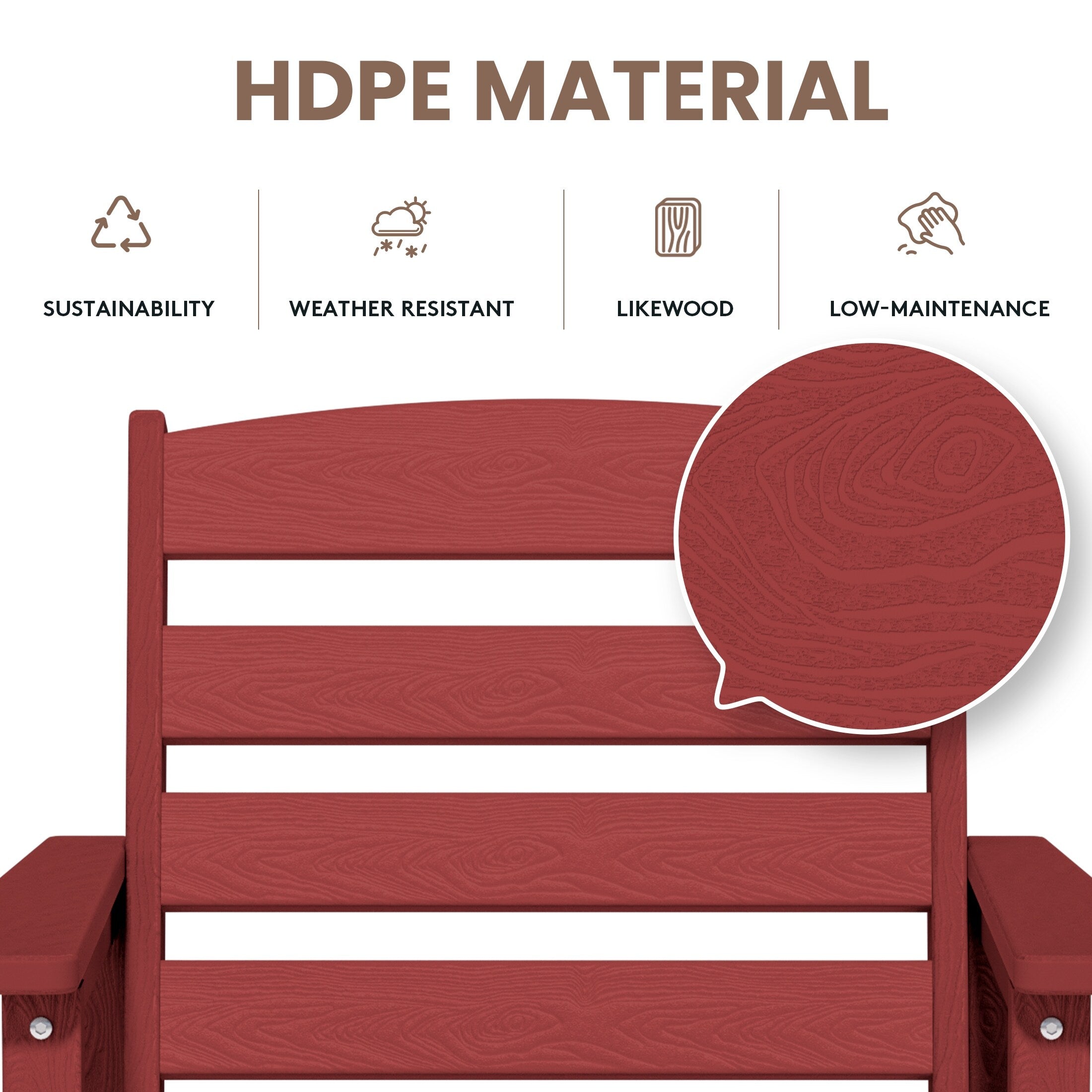 Plastic Tall adirondack Chair Set Of 3-Piece Patio Conversation Set