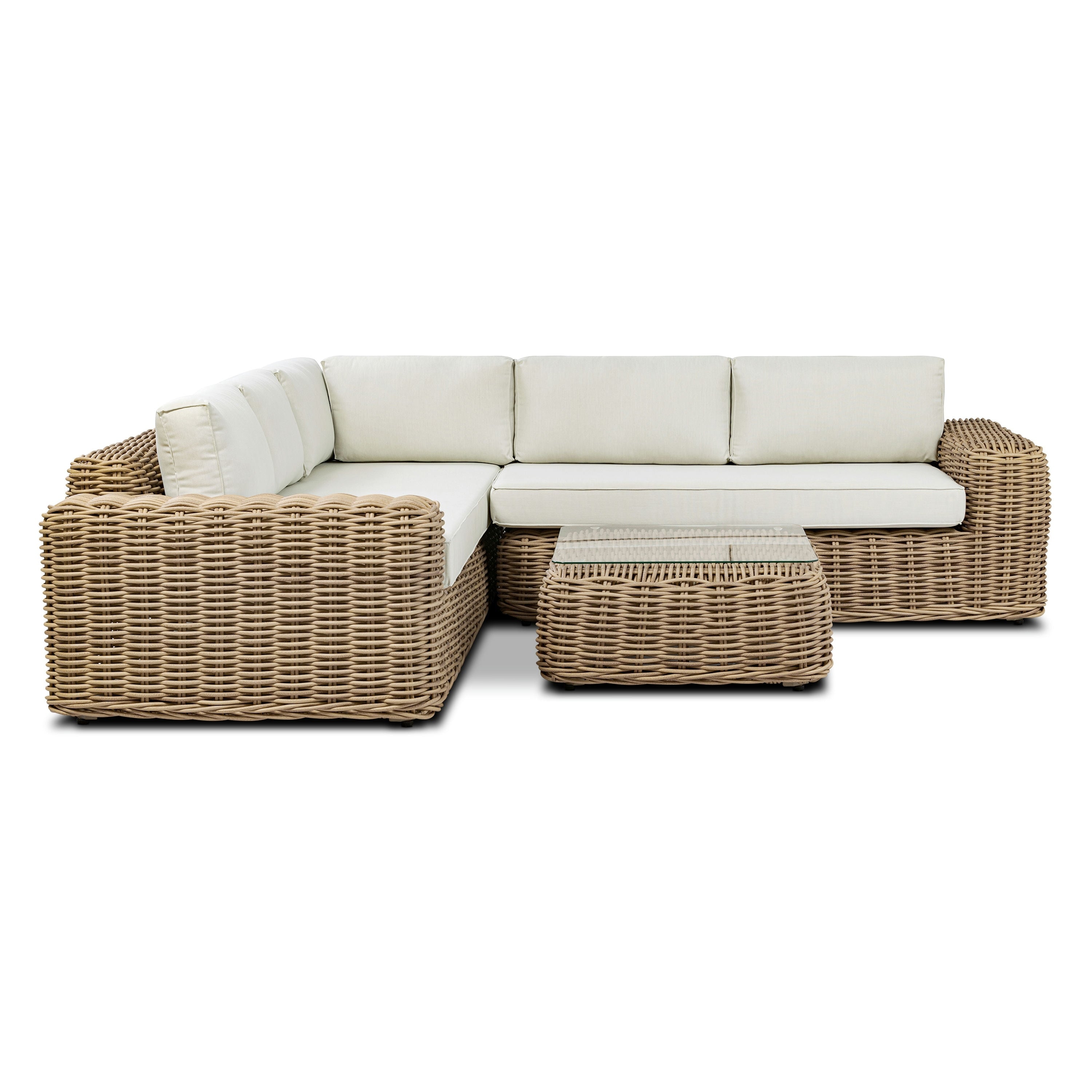 Poly & Bark Puglia Outdoor/Patio Corner Sectional Set with Coffee Table