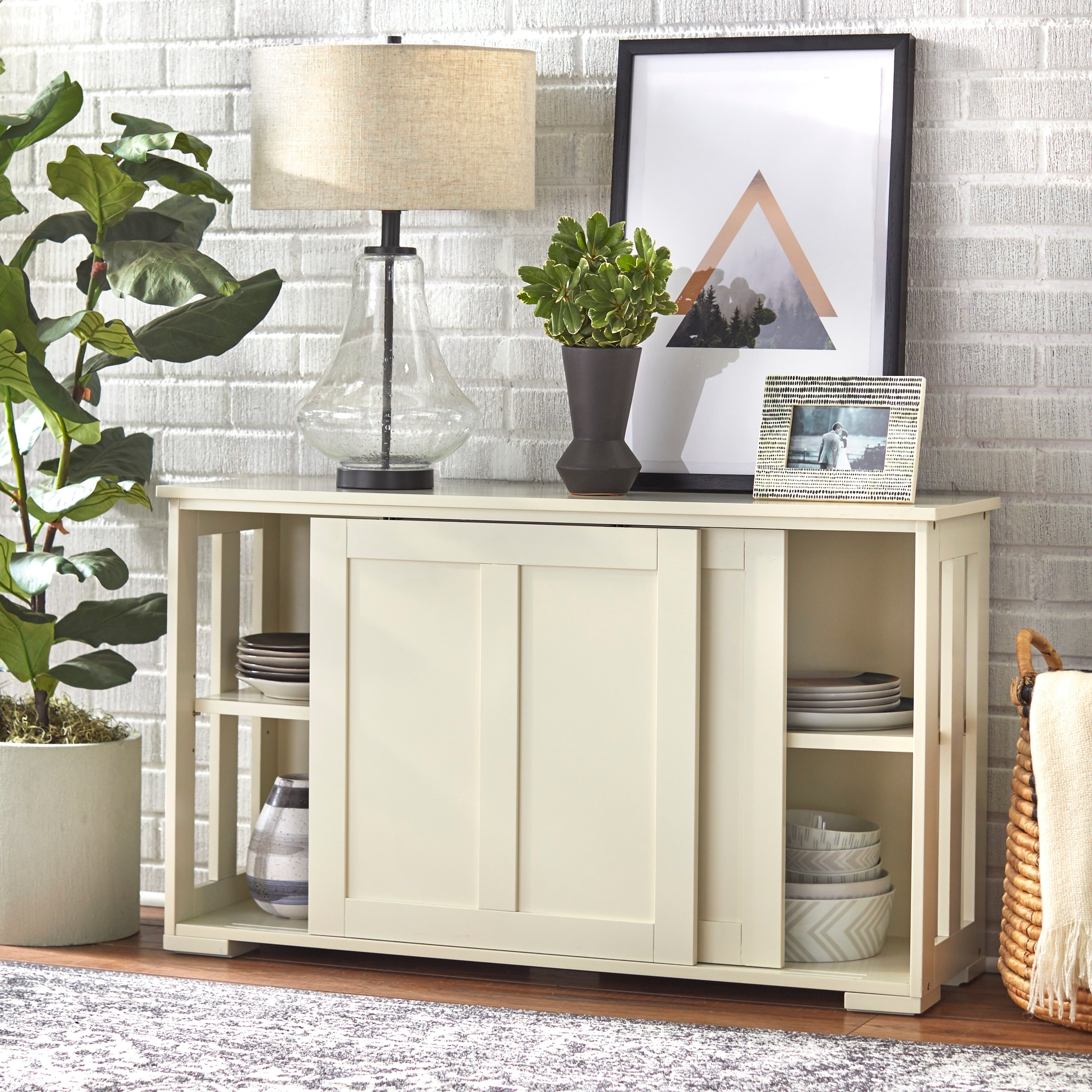 Porch & Den Jefferson Sliding Door Stackable Buffet/Sideboard